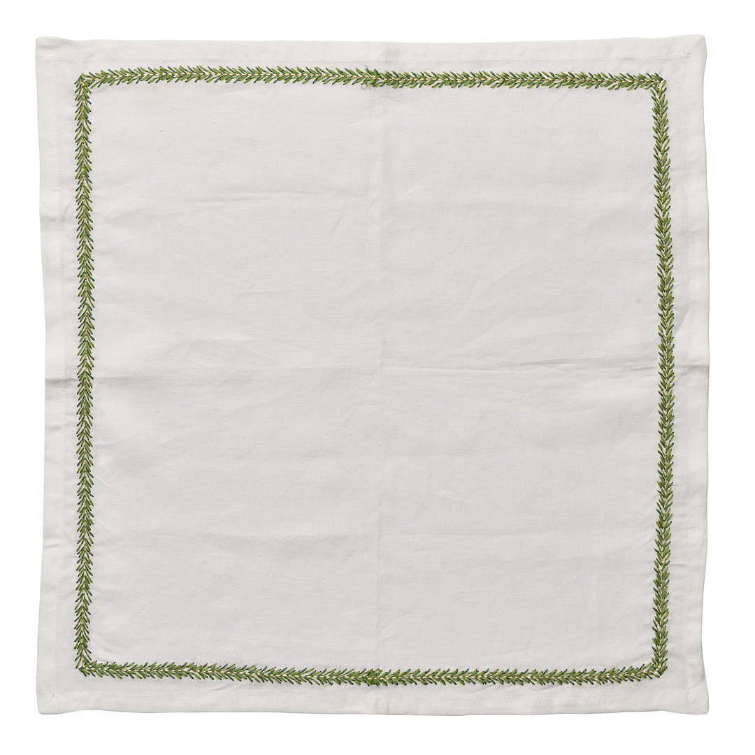 Premium Green Jardin Napkins - Set of 4 Eco-Friendly Cloth Napkins for Dinner Parties, Weddings & Everyday Dining - Reusable & Washable Table Linens