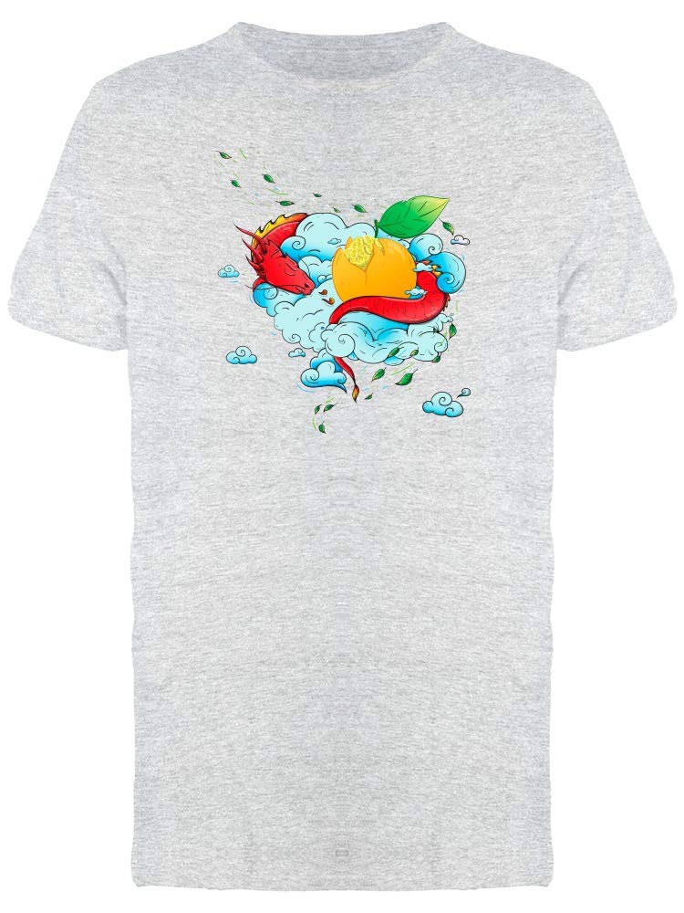 Red Dragon on Clouds Graphic T-Shirt for Men - Stylish Casual Wear for Street Fashion & Everyday Outfits