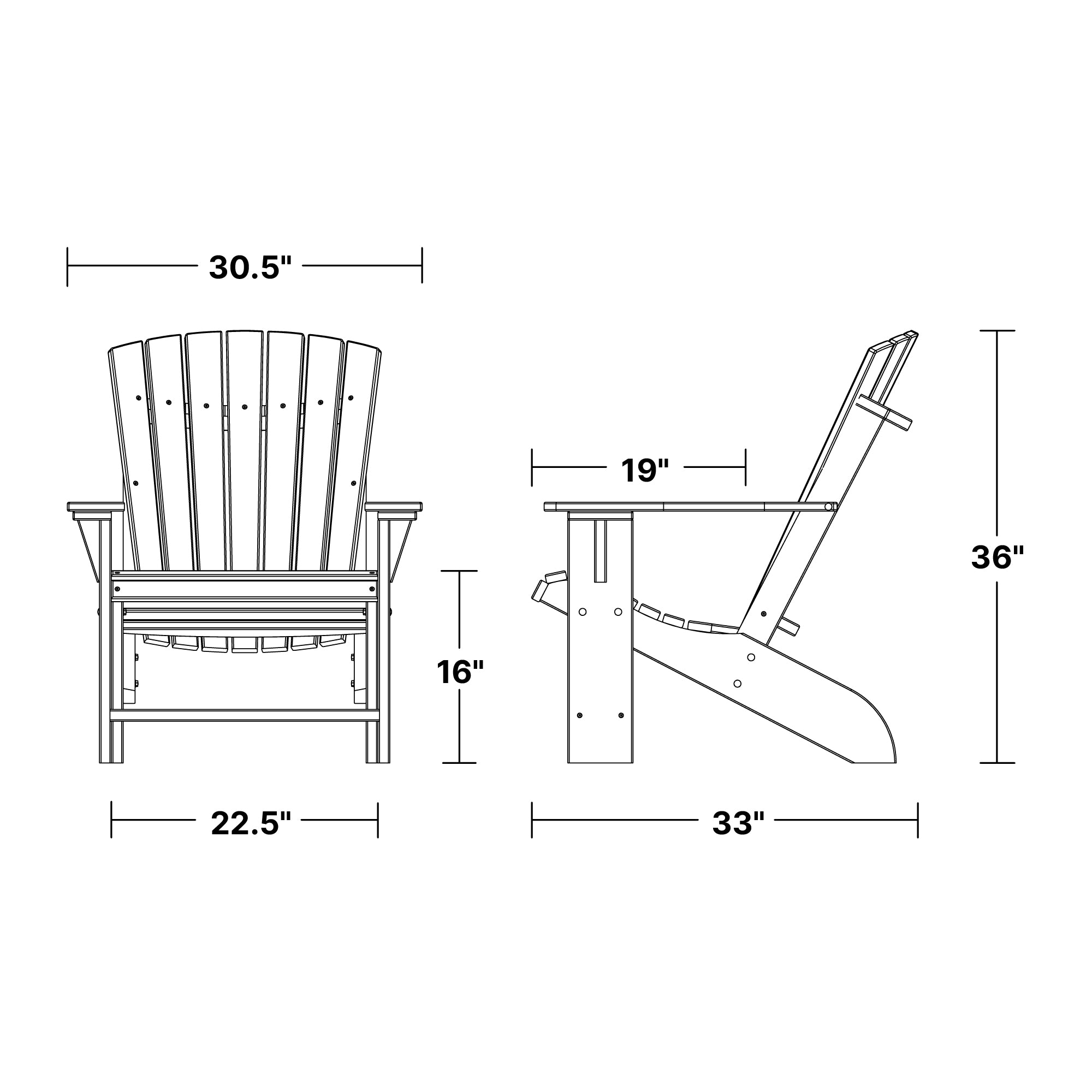 Premium Heritage Adirondack Chair - Solid Wood Outdoor Patio Furniture for Garden, Deck, Poolside & Backyard Relaxation