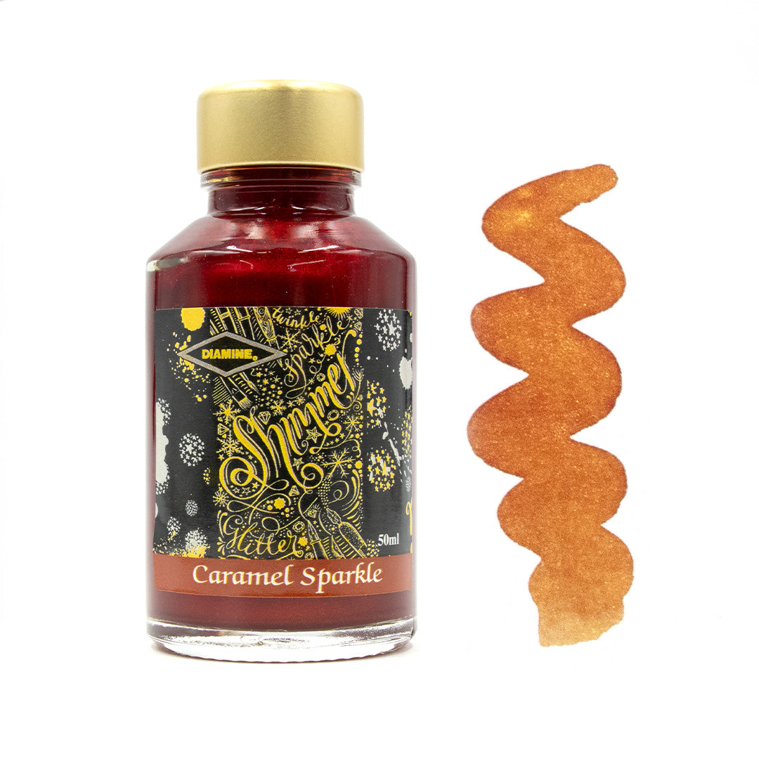 Diamine Shimmering Ink 50ml - Metallic Calligraphy & Fountain Pen Ink for Artistic Writing, Journaling, and Creative Projects