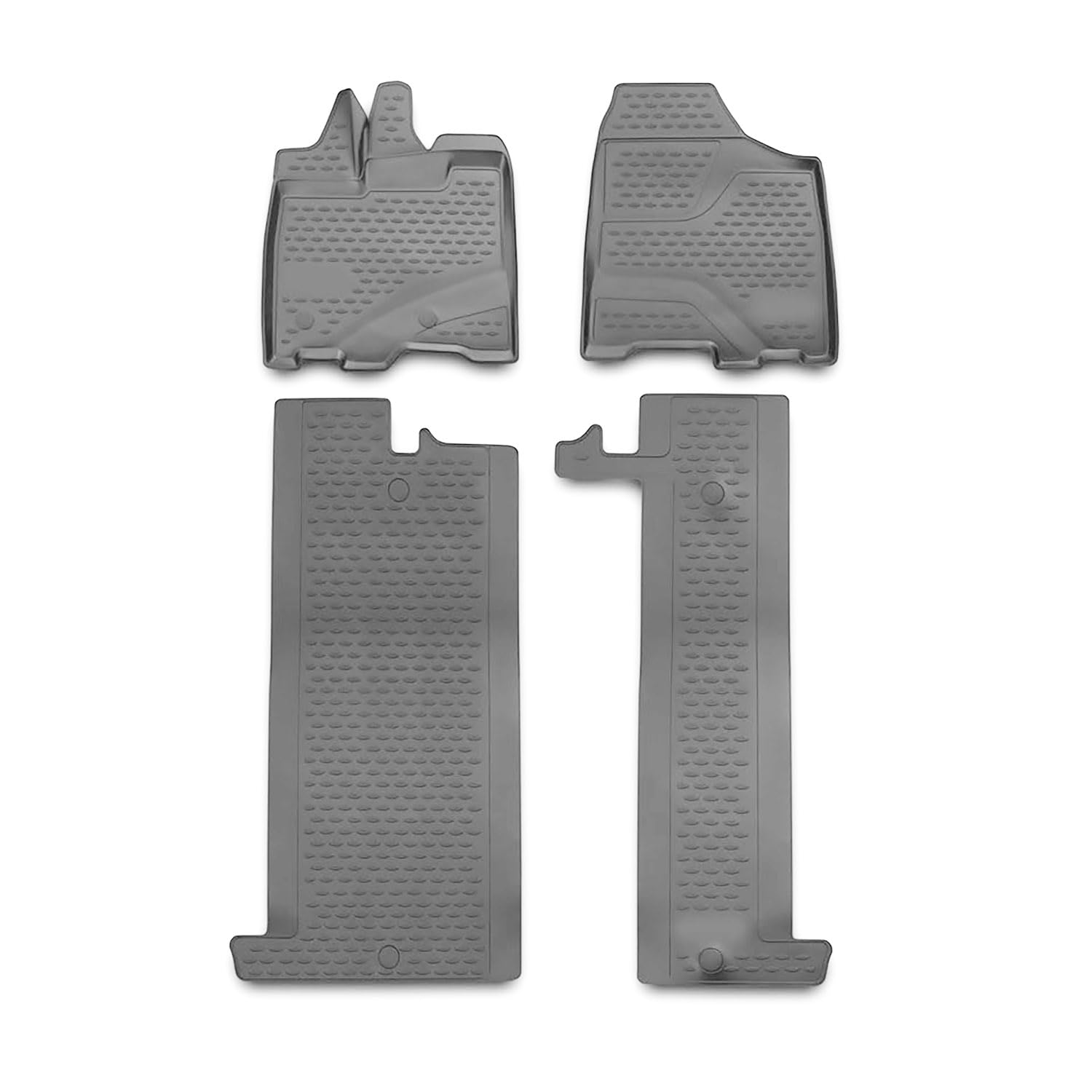 OMAC All-Weather 3D Custom Fit Floor Mats for Toyota Sienna 7 Seats (2013-2020) | TPE Rubber Car Mats | Waterproof, Odorless, Non-Slip Floor Liners | Laser Measured Perfect Fit | Gray | Ideal for Family Trips, Daily Commute & Outdoor Adventures