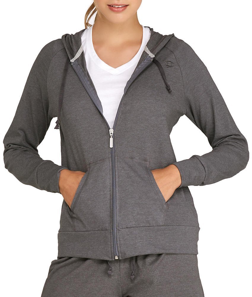 Champion Women's Jersey Jacket - Lightweight Casual Zip-Up Hoodie for Running, Gym & Lounge Wear - Comfortable Athletic Outerwear for Everyday Use