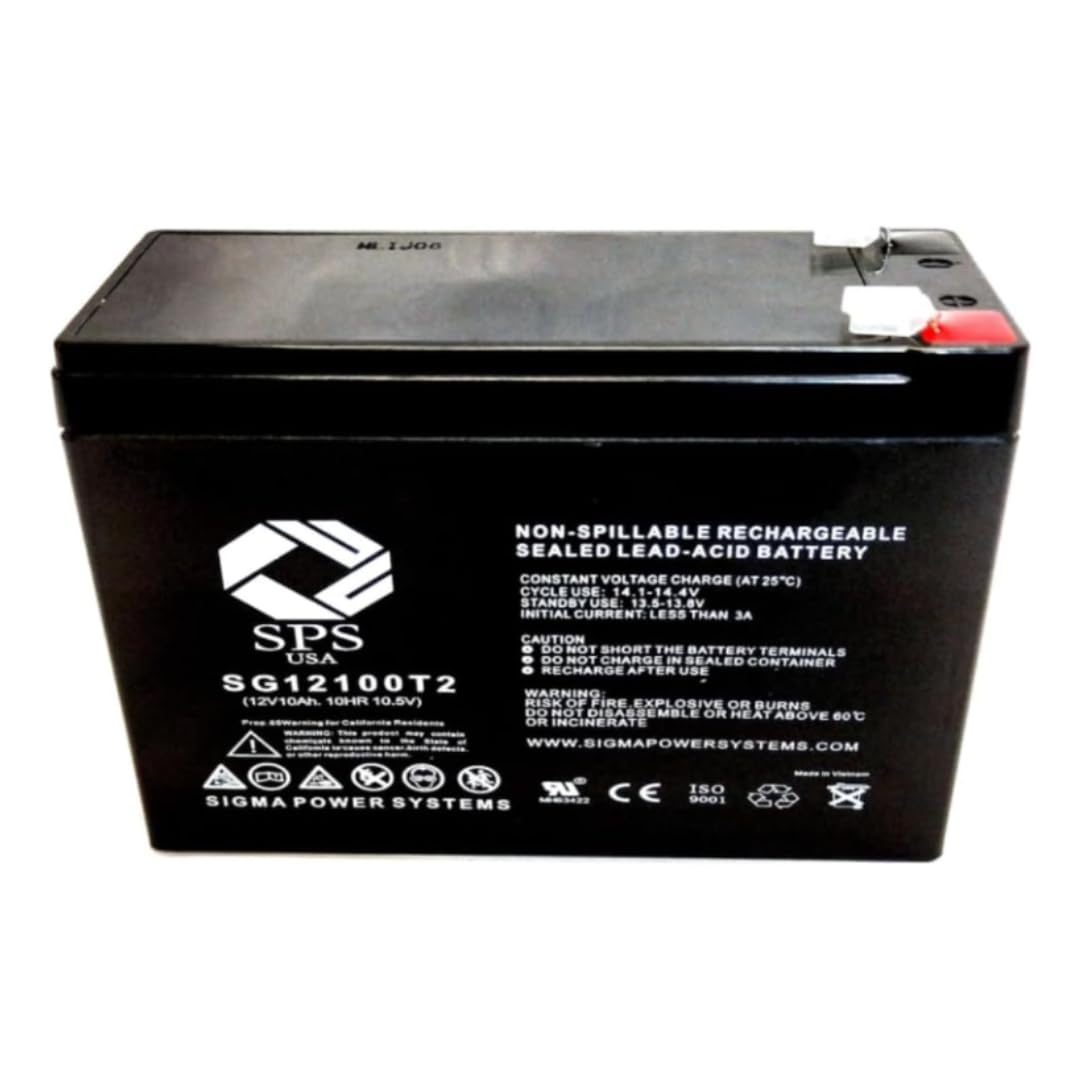 SPS Brand 12V 10Ah Replacement Battery for Upsonic IPCM200VR - Compatible with UPS Systems, Security Cameras & Emergency Lighting (Pack of 1)