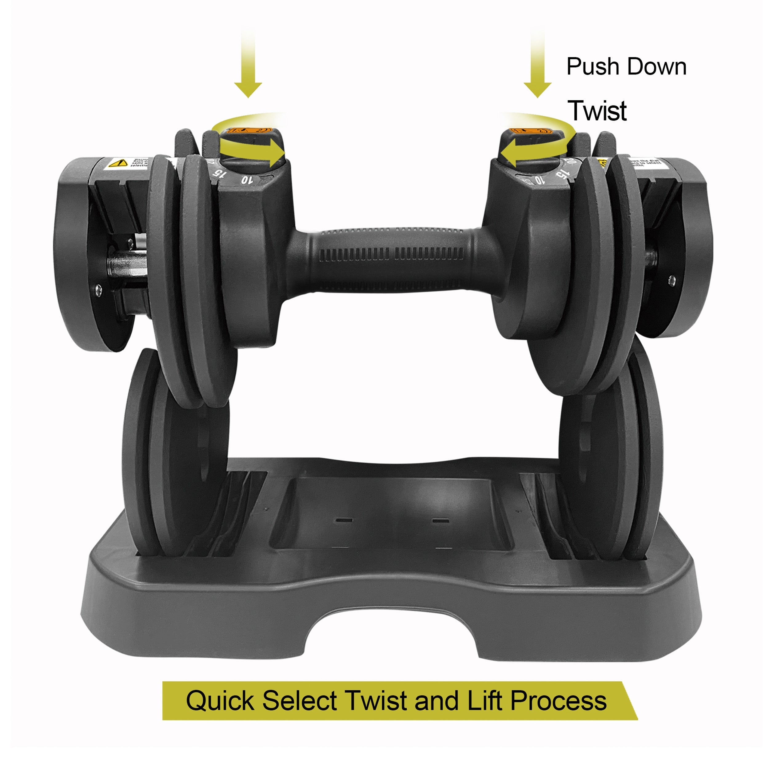PRCTZ Modular Barbell & 10-30lb Quick Select Adjustable Dumbbell Set with Stand - Home Gym Strength Training Equipment for Weightlifting, CrossFit & Full Body Workouts