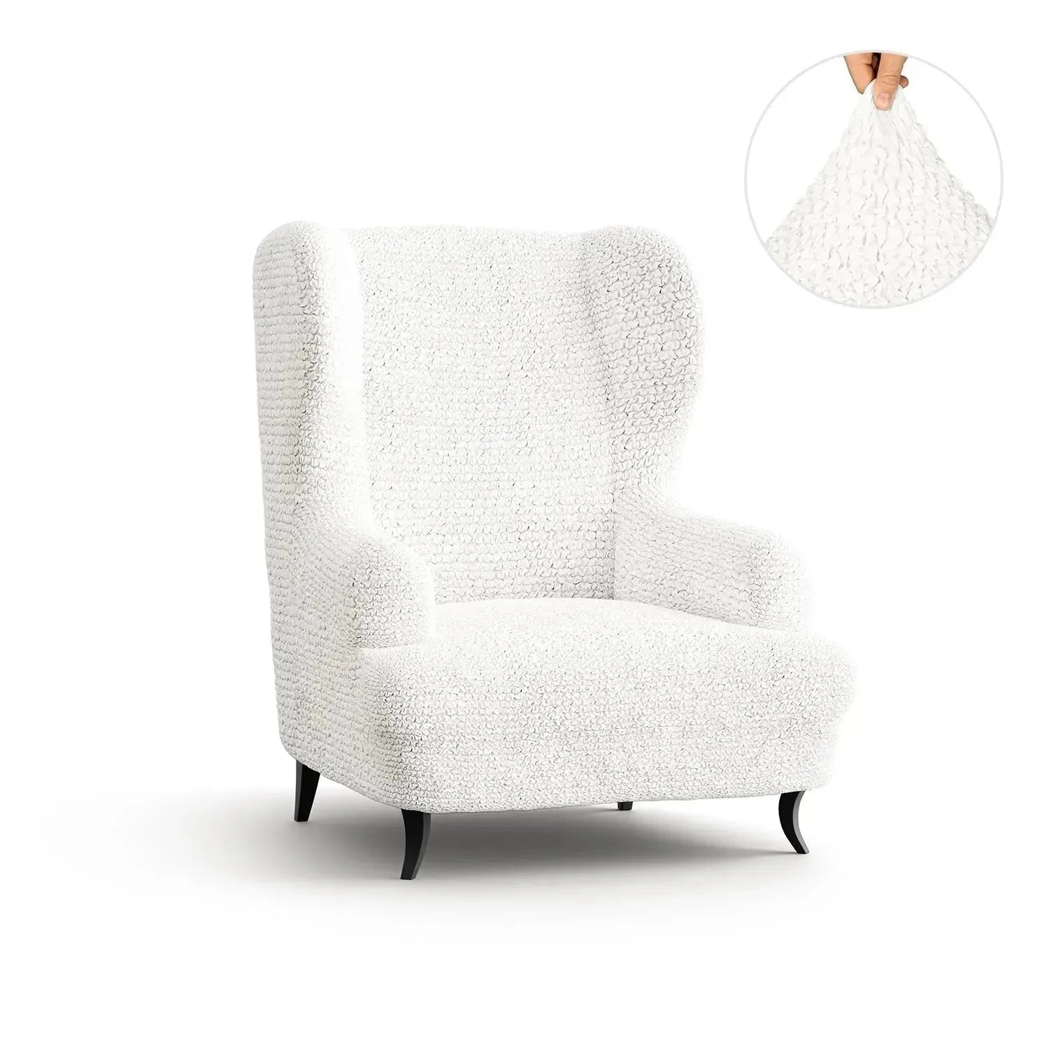 Premium Wingback Chair Slipcover - Microfiber Collection | Washable & Stretchable Furniture Protector for Living Room, Office, or Bedroom