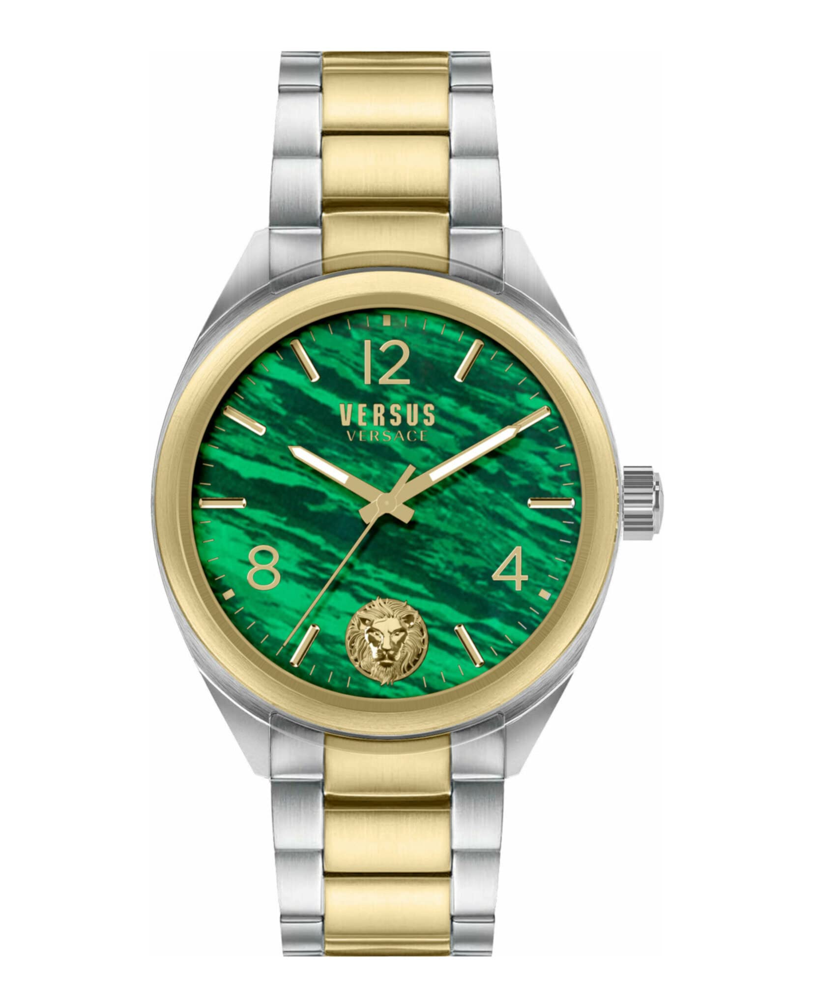 Versus Versace Lexington Luxury Men's Watch - Two-Tone Stainless Steel Bracelet, Green Dial, Water Resistant | Perfect for Business, Formal & Casual Wear