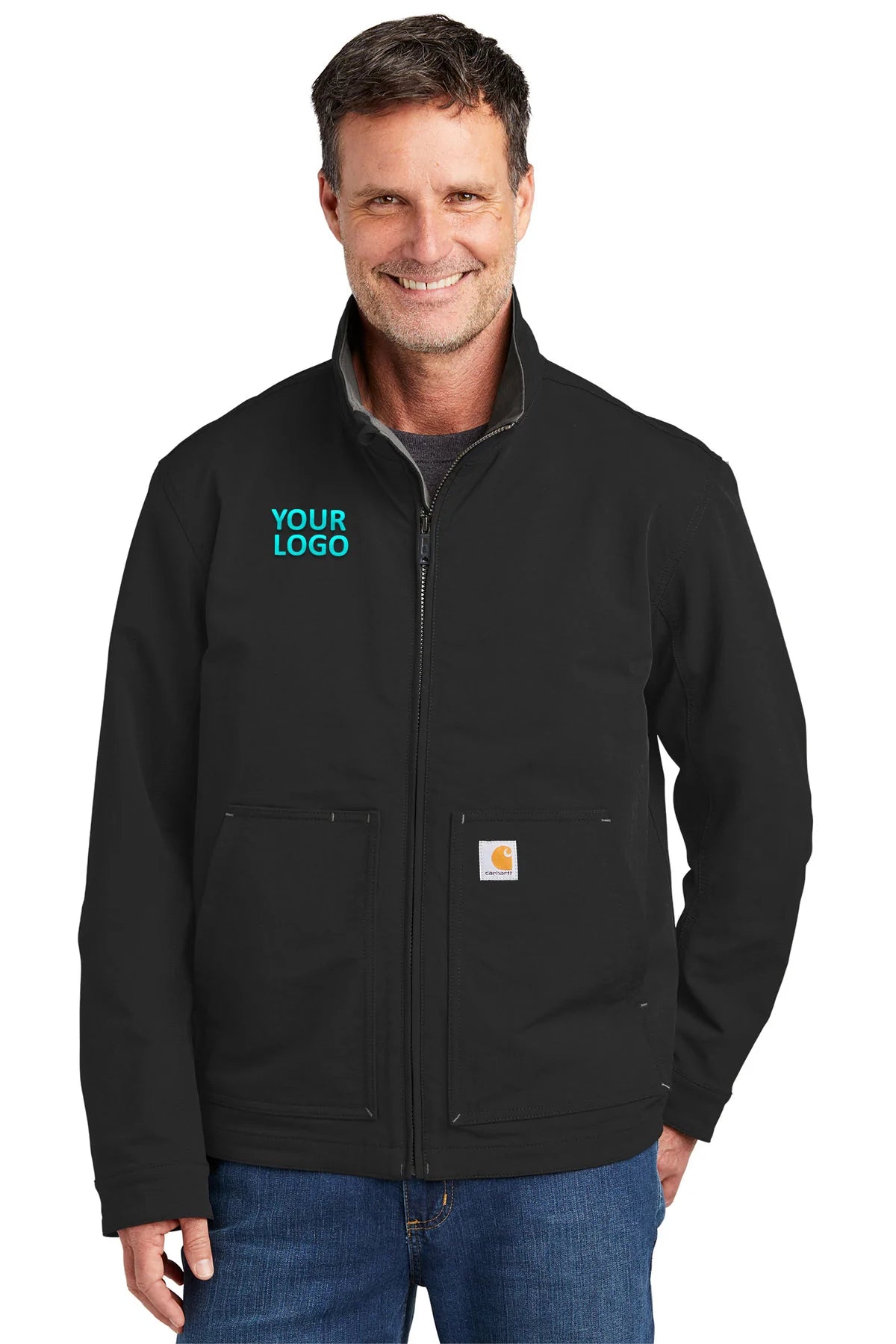 Carhartt Super Dux Soft Shell Jacket for Men - Waterproof Windproof Work Jacket with Fleece Lining - Ideal for Construction, Outdoor Work & Winter Activities