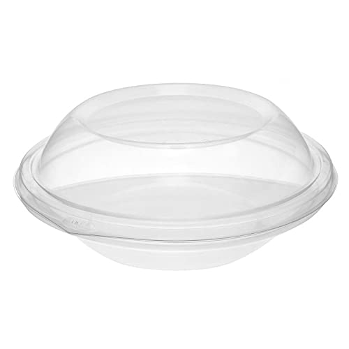 80oz Black PET Plastic Bowl - Bulk Pack of 25 for Super Bowl Parties, Catering & Food Service | Durable Disposable Serving Bowls for Snacks, Salads & Chips