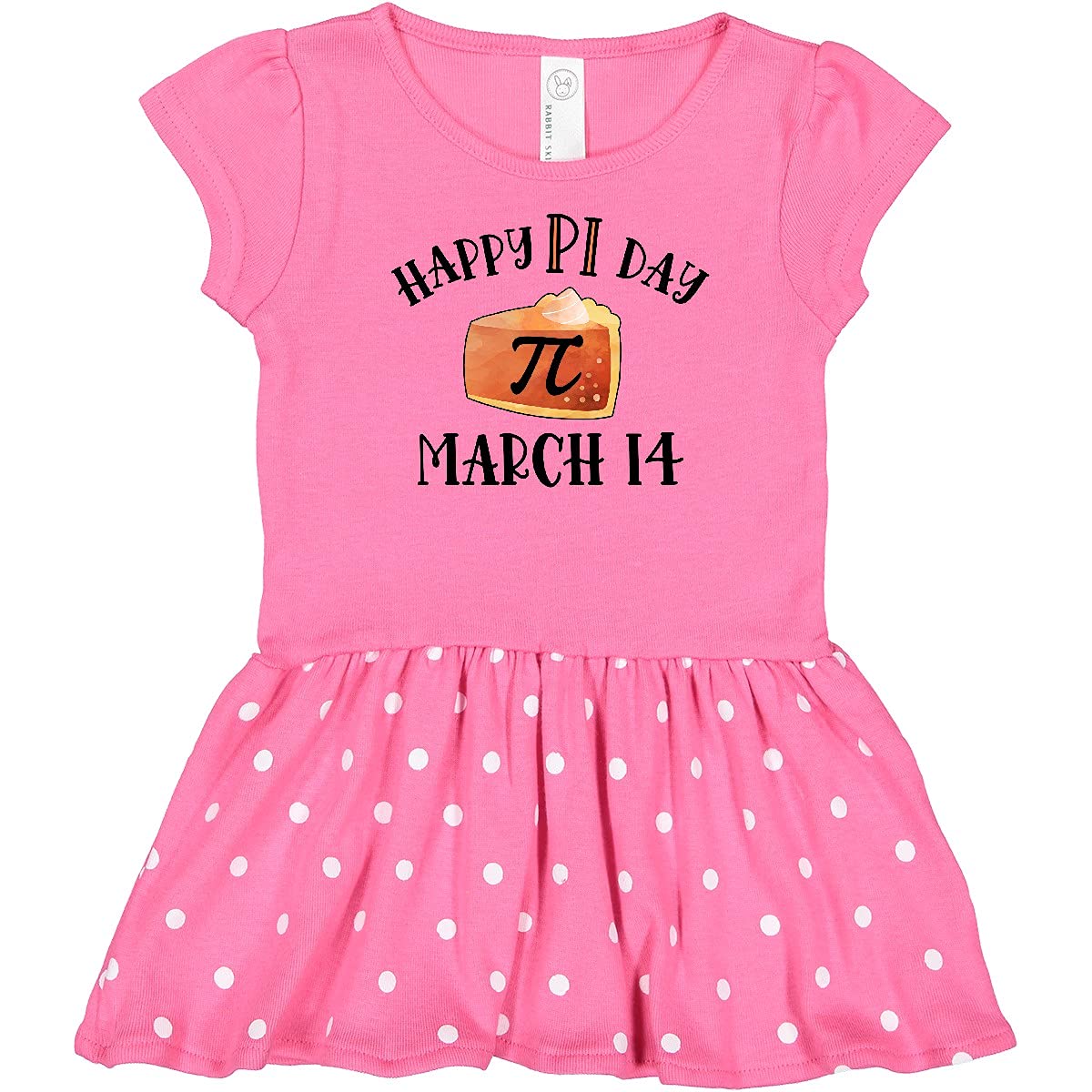 Inktastic Happy Pi Day March 14 Pumpkin Pie Slice Infant Dress - Cute Baby Outfit for Math Lovers, Pi Day Celebration & Holiday Photoshoots