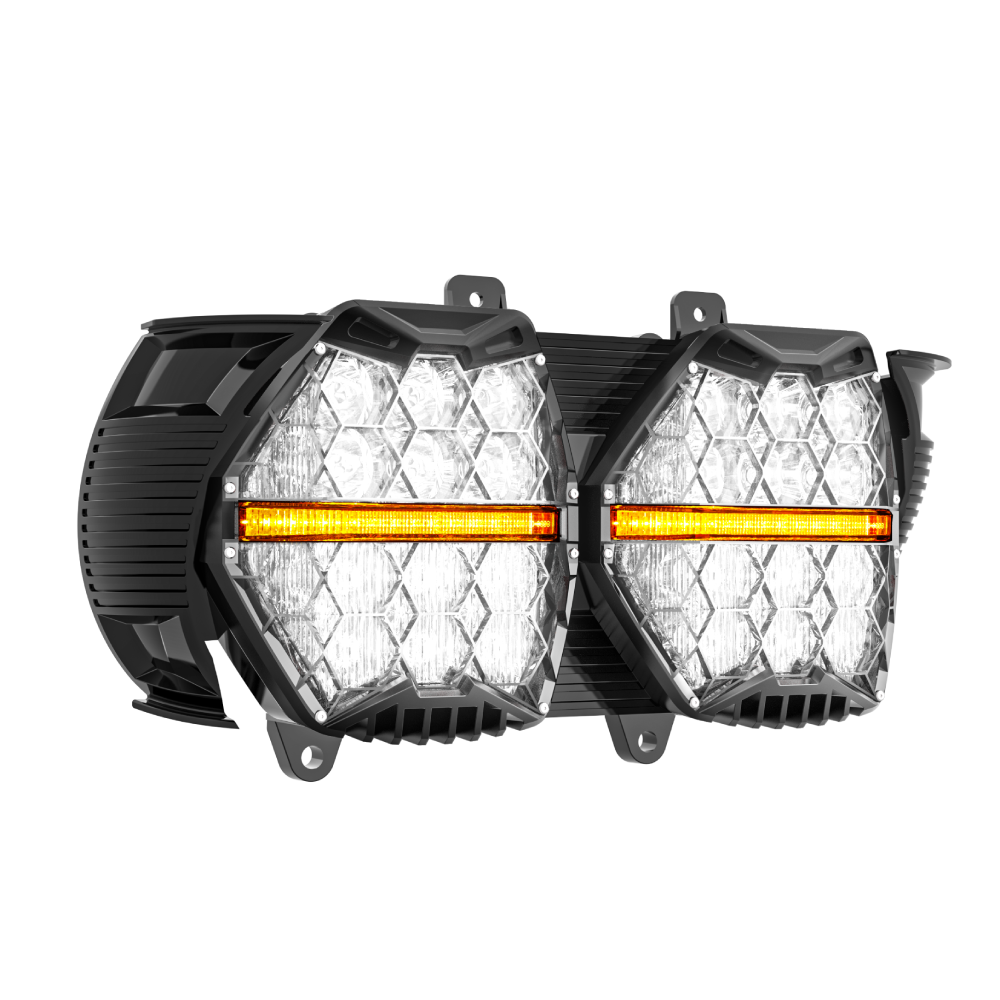 240W Harley Davidson Road Glide LED Dual Headlight Kit - Compatible with 2015-2024 Models - High Brightness Motorcycle Headlight for Night Riding & Improved Visibility