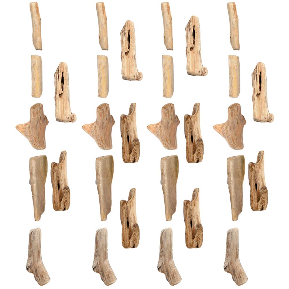 TEHAUX 30pcs Natural Driftwood Decor for Aquarium & Terrarium - Fish Tank Wooden Sticks, Underwater Decorations for Betta, Shrimp & Tropical Fish - Perfect for Aquatic Plants & DIY Aquascaping
