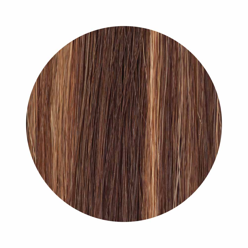 Clip-In Human Hair Fringe Bangs - 2/10 Brown/Caramel - Natural Looking Hair Extensions for Instant Volume & Style - Perfect for Parties, Weddings & Everyday Wear