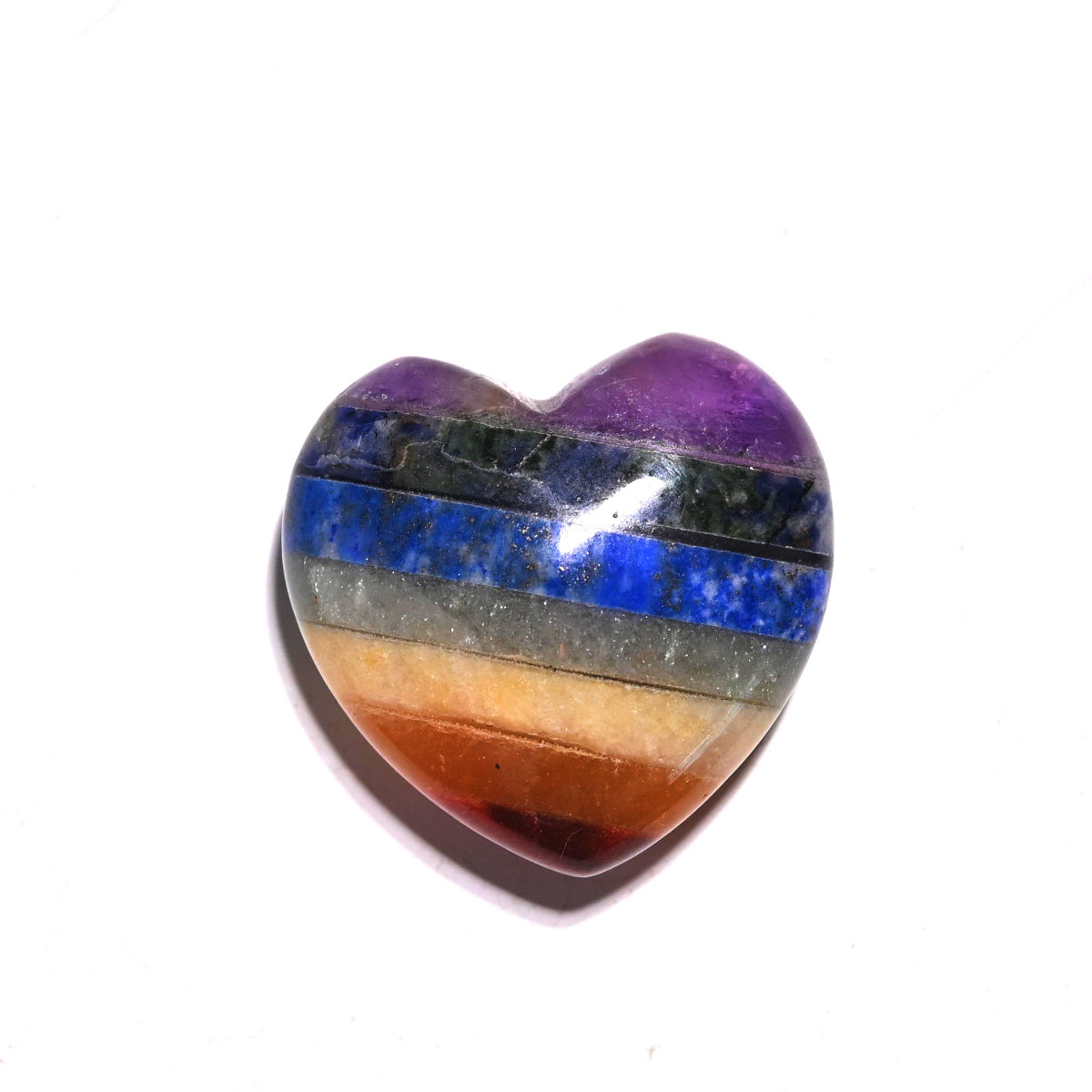 7 Chakra Crystal Heart Stone Set - Healing Energy Stones for Meditation, Reiki & Spiritual Balance - Perfect for Yoga, Home Decor & Gifts
