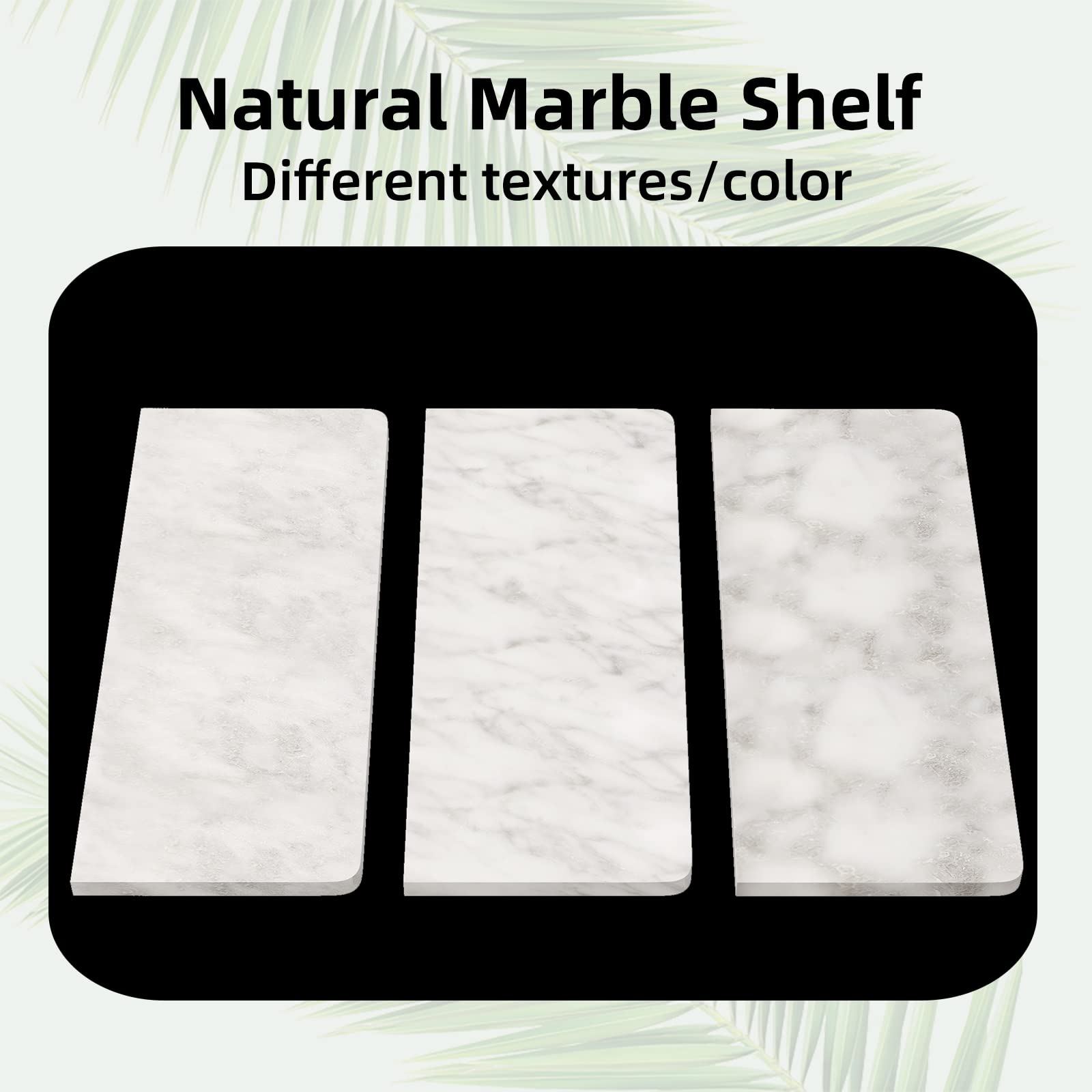 Upgraded Double Toilet Paper Holder with Shelf & Storage - Marble Wall Mount Bathroom Organizer for Toilet Rolls (Black) | Perfect for Modern Bathrooms & Powder Rooms