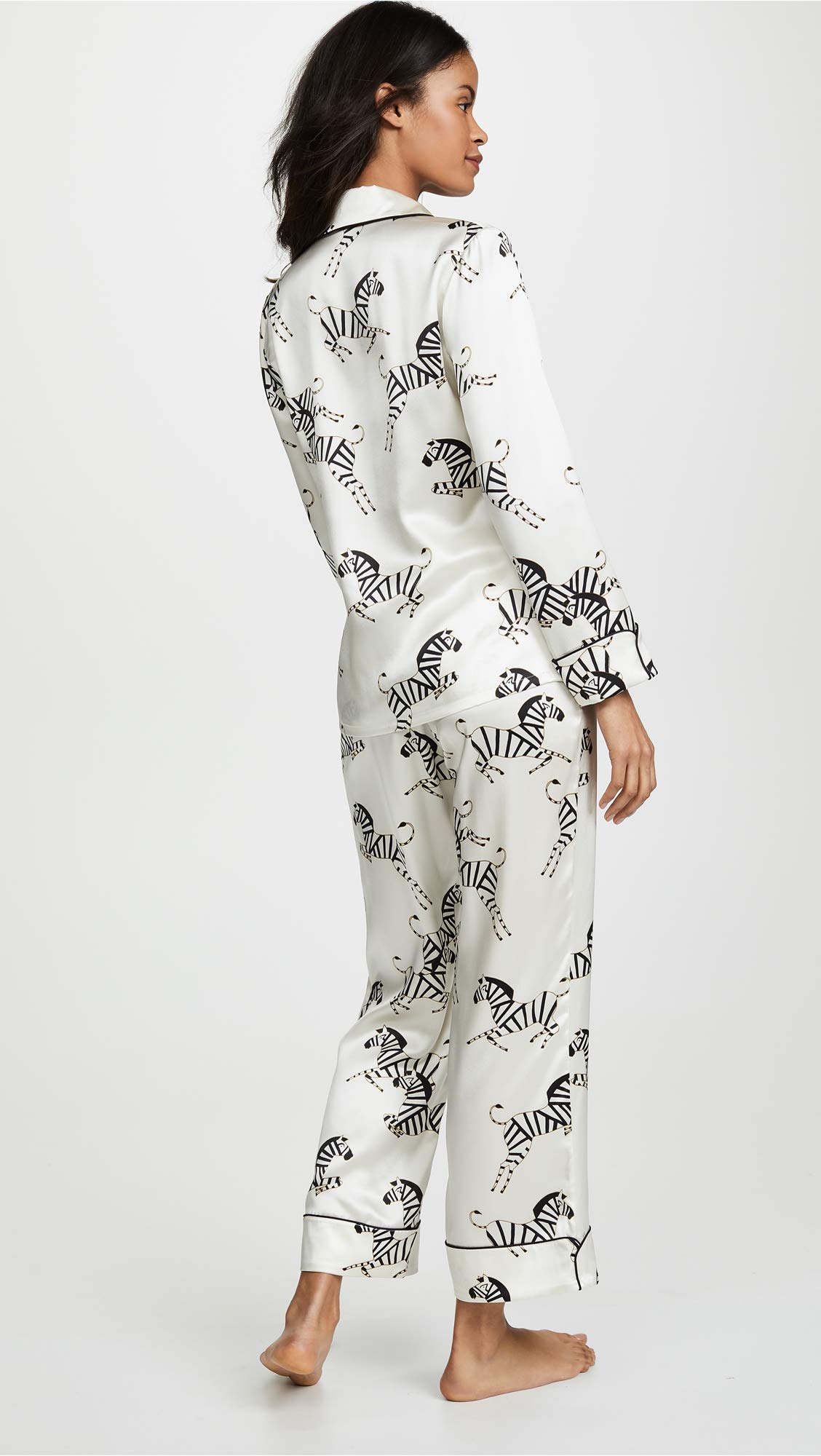 Olivia Von Halle Women's Lila Silk Pajama Set - Luxurious Sleepwear for Women, Comfortable Loungewear for Home & Travel
