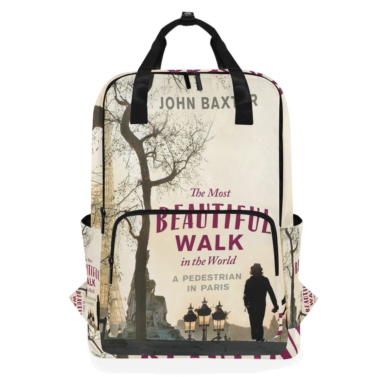 ZANHUGMI Paris Themed Backpack - Stylish Casual Shoulder Bag for Travel, School & Work | Romantic City Design