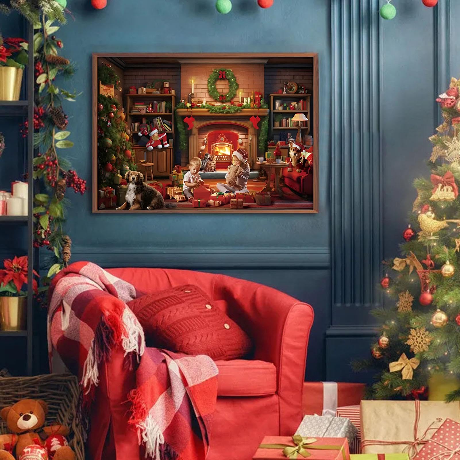 Christmas Countdown Puzzle - 1008 Piece Advent Calendar Puzzle, Festive Holiday Countdown Game | 24-Day Christmas Puzzle for Adults & Kids, Seasonal Family Activity for Holiday Decor & Gift Giving