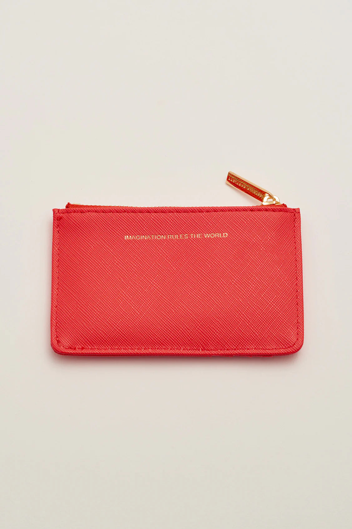 Estella Bartlett Coral Saffiano Leather Card Holder Wallet - Slim RFID Blocking Credit Card Case for Women (Perfect for Travel, Shopping & Everyday Use)