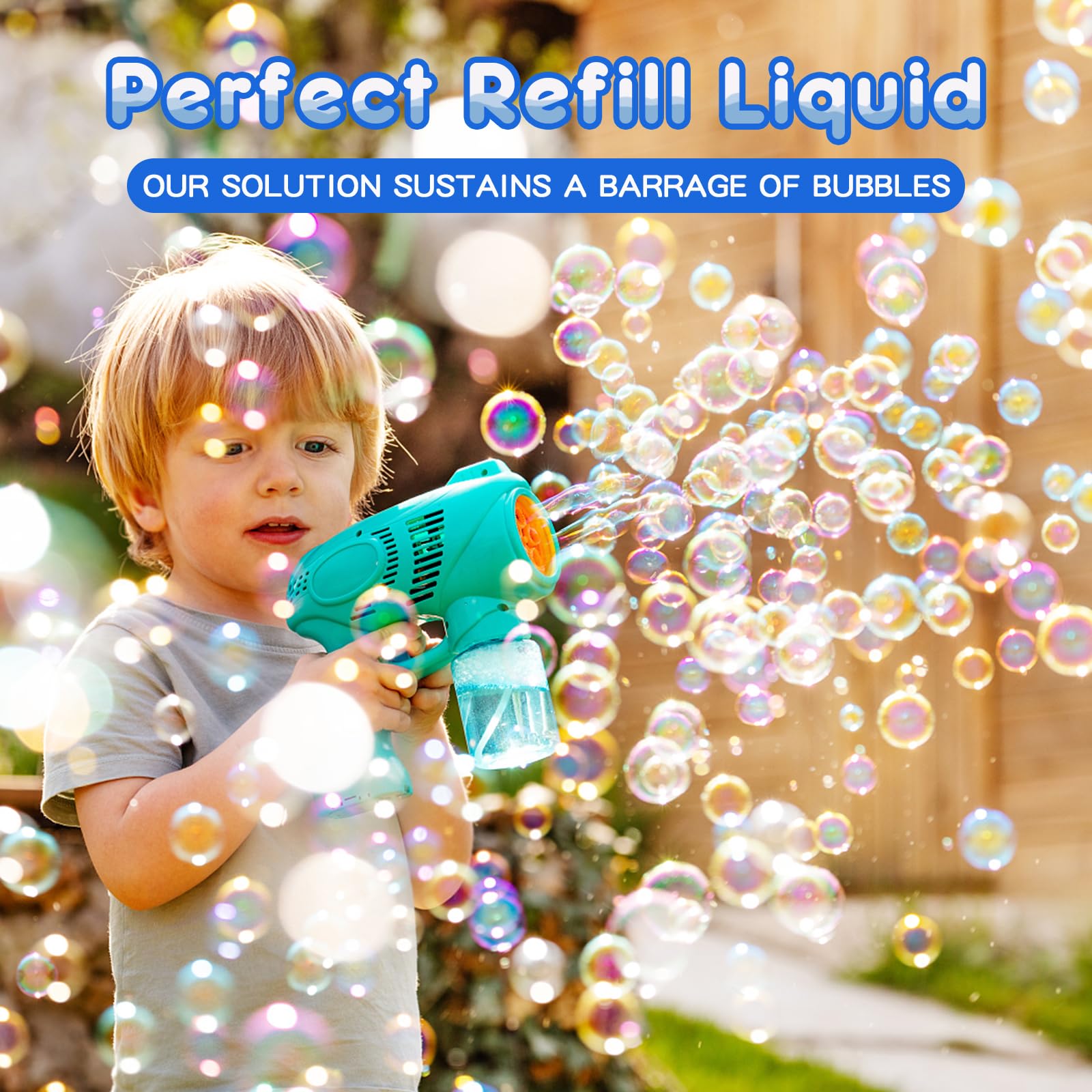 32 oz Bubble Solution Refills - Concentrated Bubble Liquid for Bubble Machines, Bubble Guns, Wands & Mowers | Perfect for Kids' Parties, Outdoor Play & Birthday Celebrations
