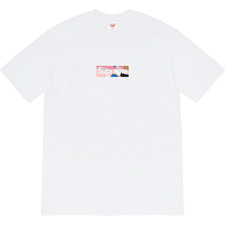 Supreme x Emilio Pucci Box Logo T-Shirt - White & Pink Cotton Streetwear Tee for Men | Casual Wear, Street Style Fashion, Limited Edition Collaboration