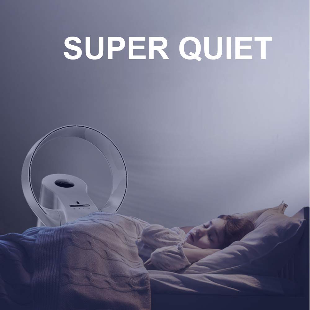 Bladeless Wall Fan - Ultra Quiet Desktop Fan with Remote Control, Timer & Energy Saving Mode | Perfect for Home, Office & Bedroom Air Circulation