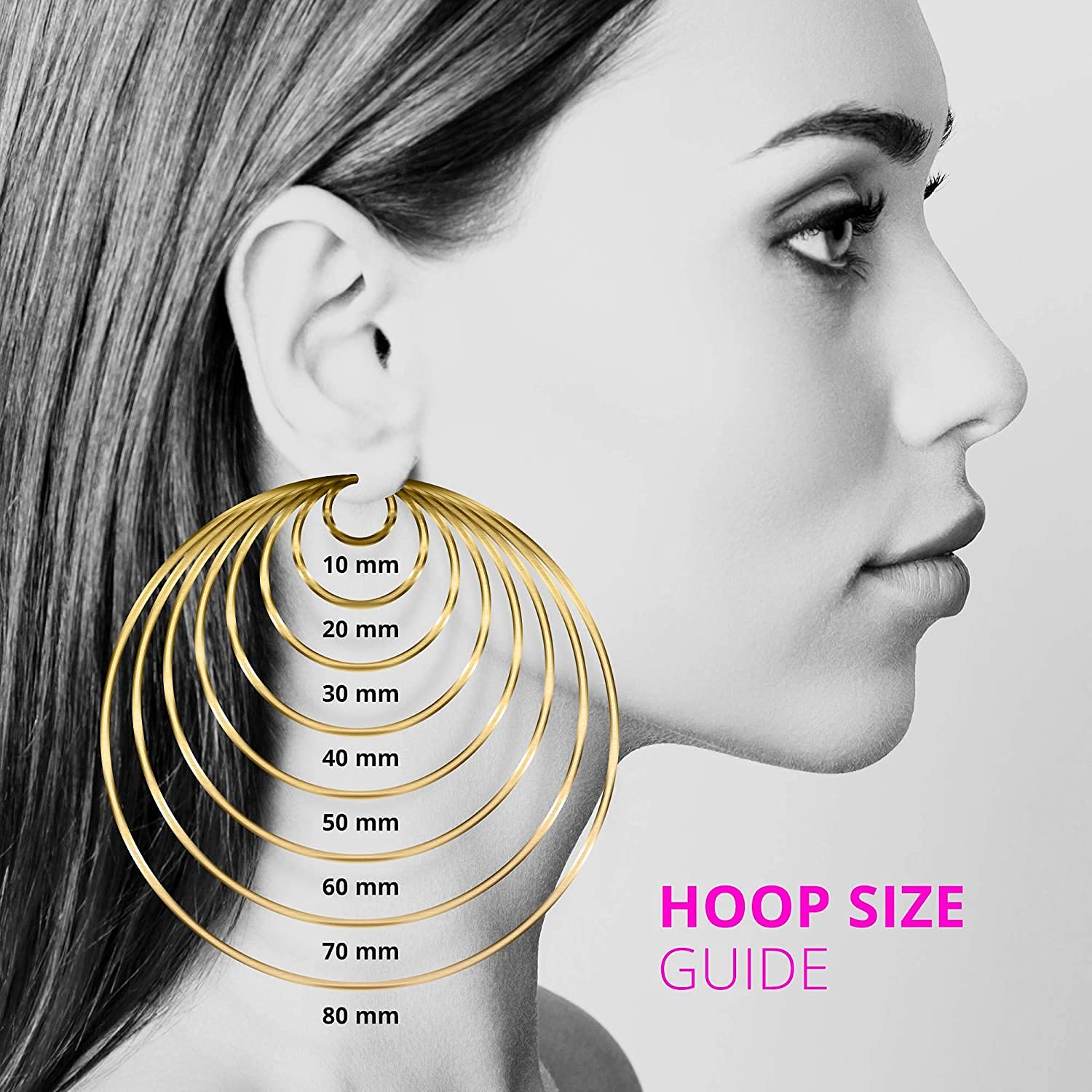 925 Sterling Silver Rhodium Plated Shiny Round Hoop Earrings with Secure Hinged Clasp - Elegant Women's Hoop Earrings for Everyday Wear, Parties & Special Occasions