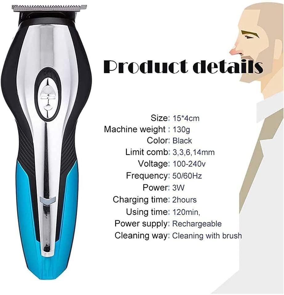 Professional Hair Clippers for Men - USB Rechargeable 6-in-1 Electric Hair Trimmer & Beard Shaver Kit - Barber Grooming Set with Adjustable Blades - Perfect for Home Haircuts, Beard Trimming & Professional Salon Use