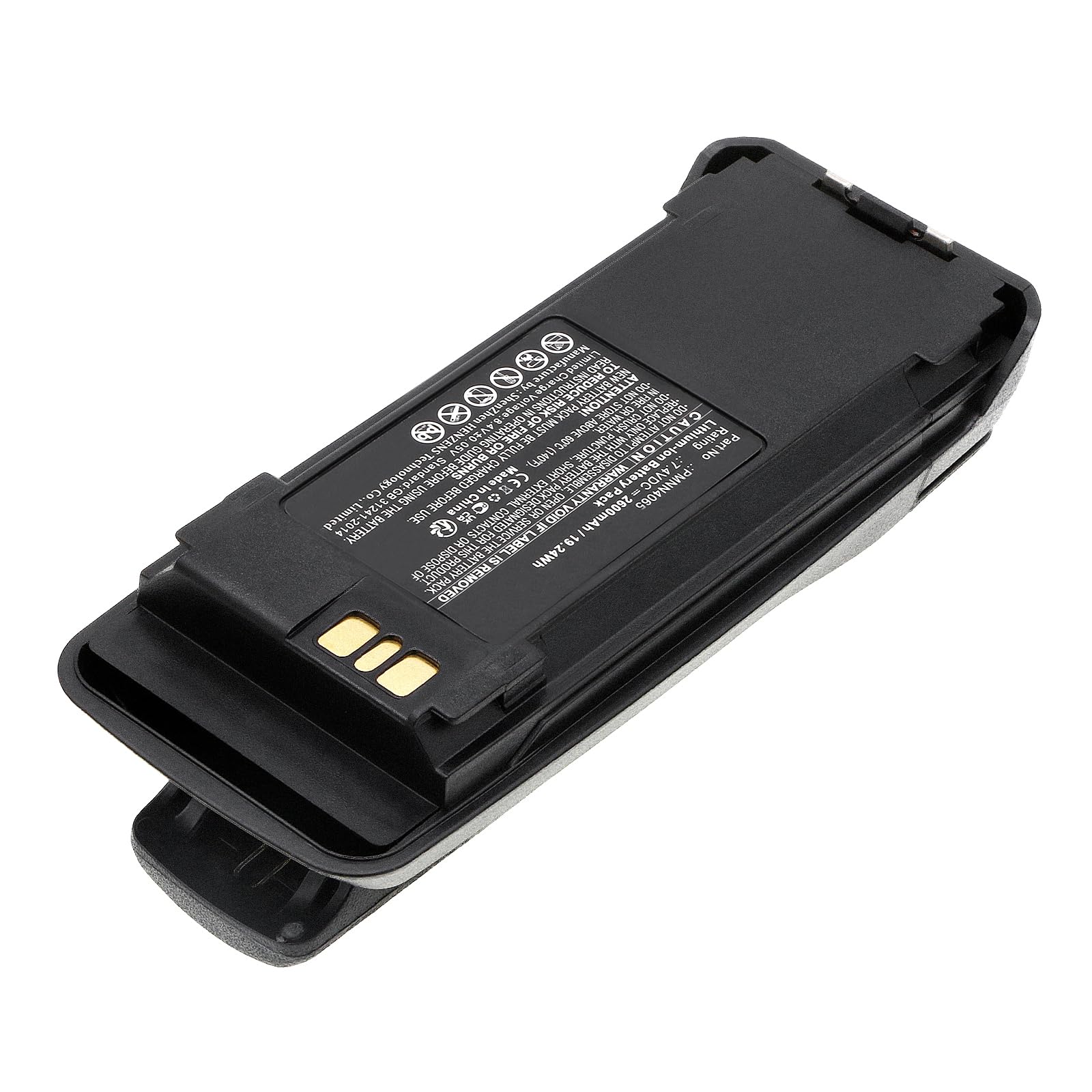Synergy Digital 2-Way Radio Battery - 2600mAh Li-ion 7.4V Replacement for Motorola PMNN4065A & NNTN4066 - Long-Lasting Power for Walkie Talkies - Perfect for Construction, Security, and Outdoor Adventures