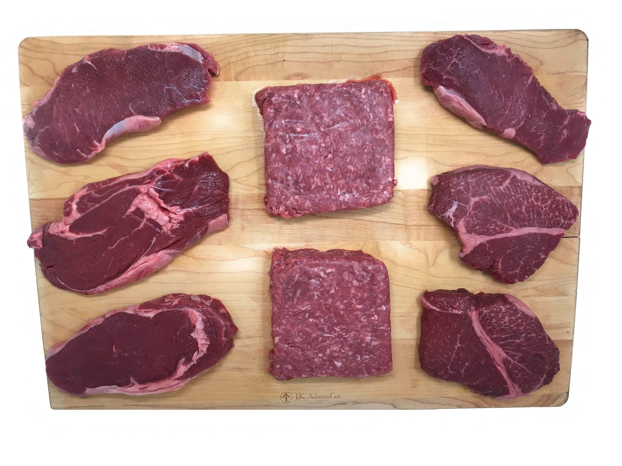 Premium USDA Inspected TenderBison Steaks & Ground Bison Combo Pack - 8 Pack of High-Quality Bison Meat - Perfect for Grilling, BBQs, and Healthy Meal Prep