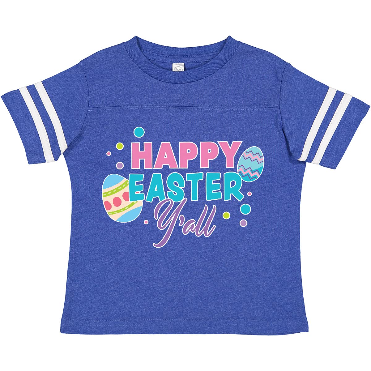 Happy Easter Toddler T-Shirt with Easter Eggs - Fun Holiday Outfit