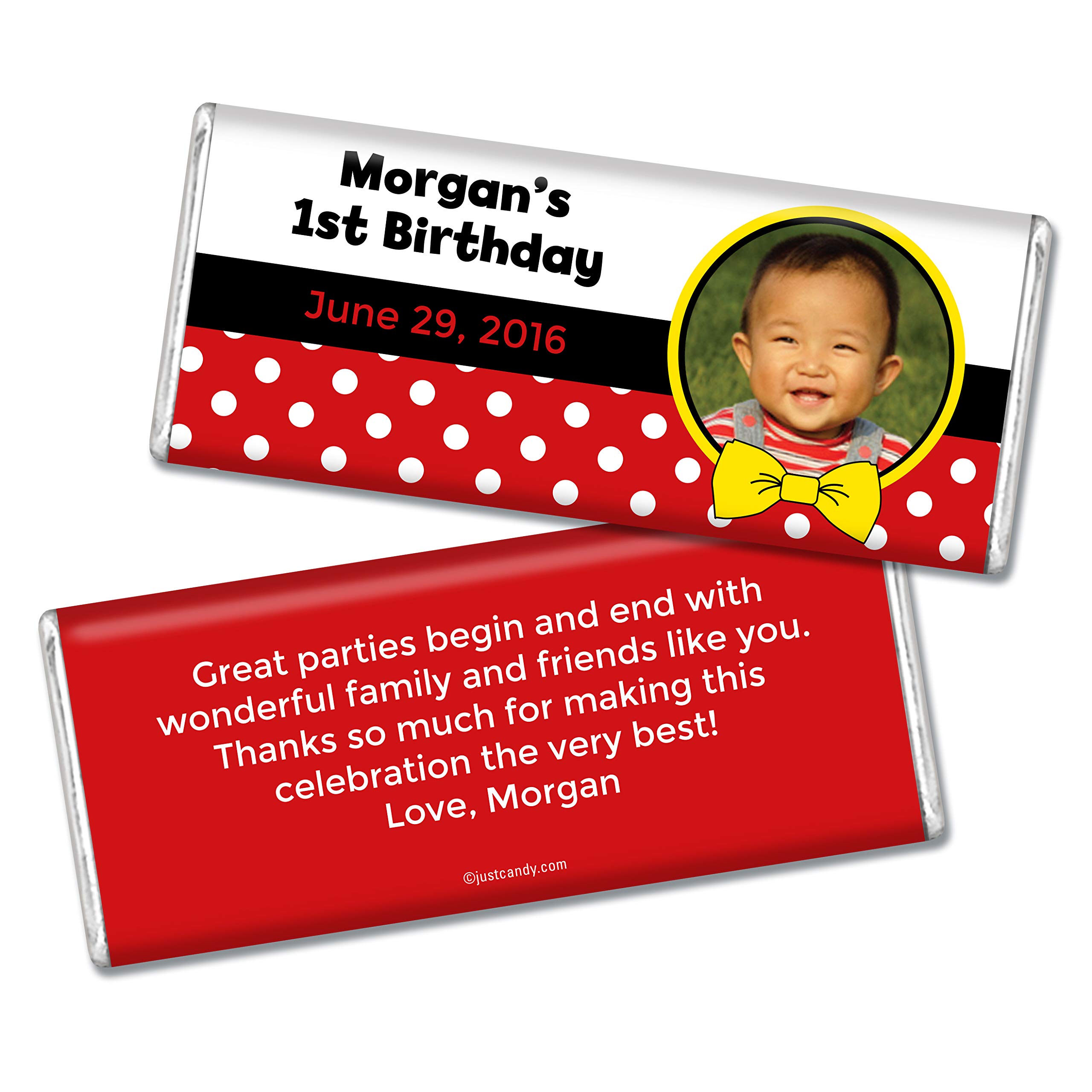 Personalized Mickey Mouse Chocolate Bars (12 Pack) - Custom Kids Birthday Party Favors, Bulk Chocolate Treats for Classroom, Halloween & Christmas Gifts