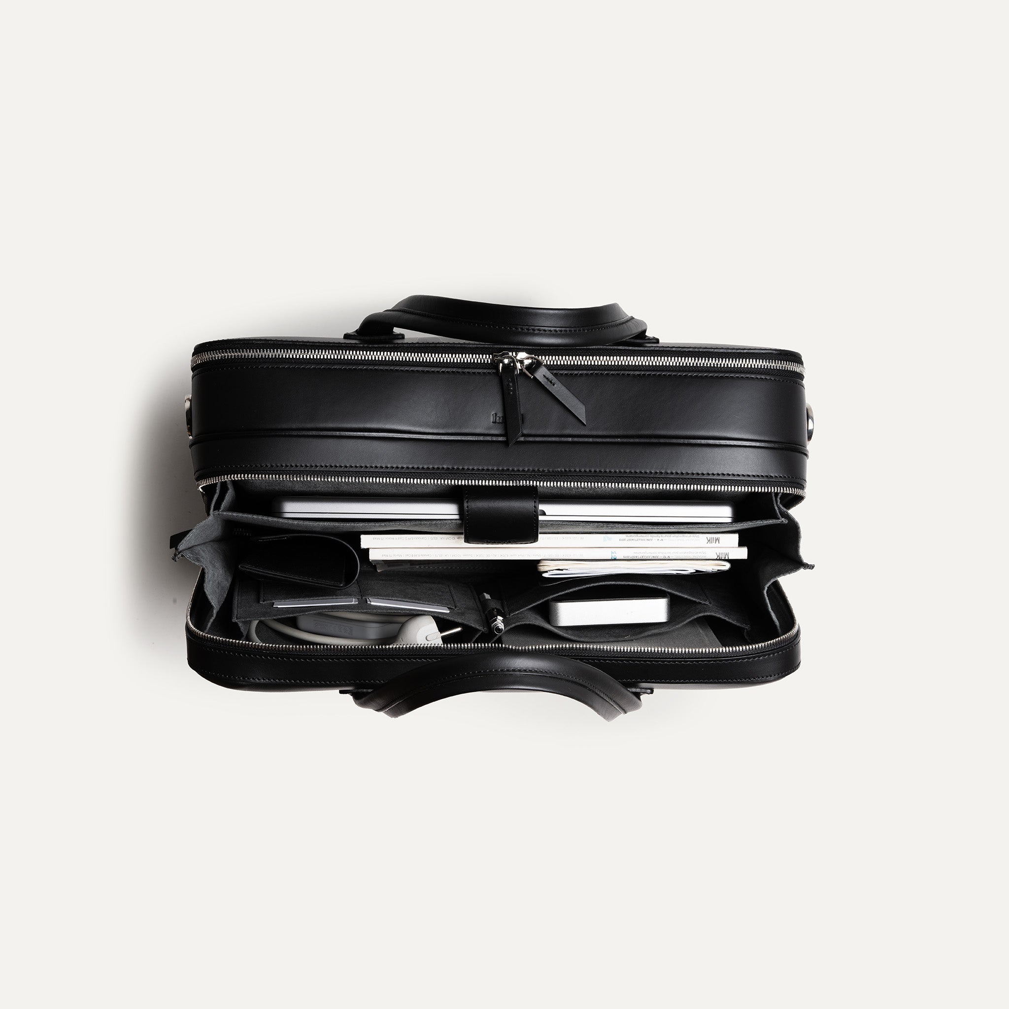 BELLECOURT II Black Leather Handbag for Women - Stylish & Durable Purse for Work, Travel & Everyday Use