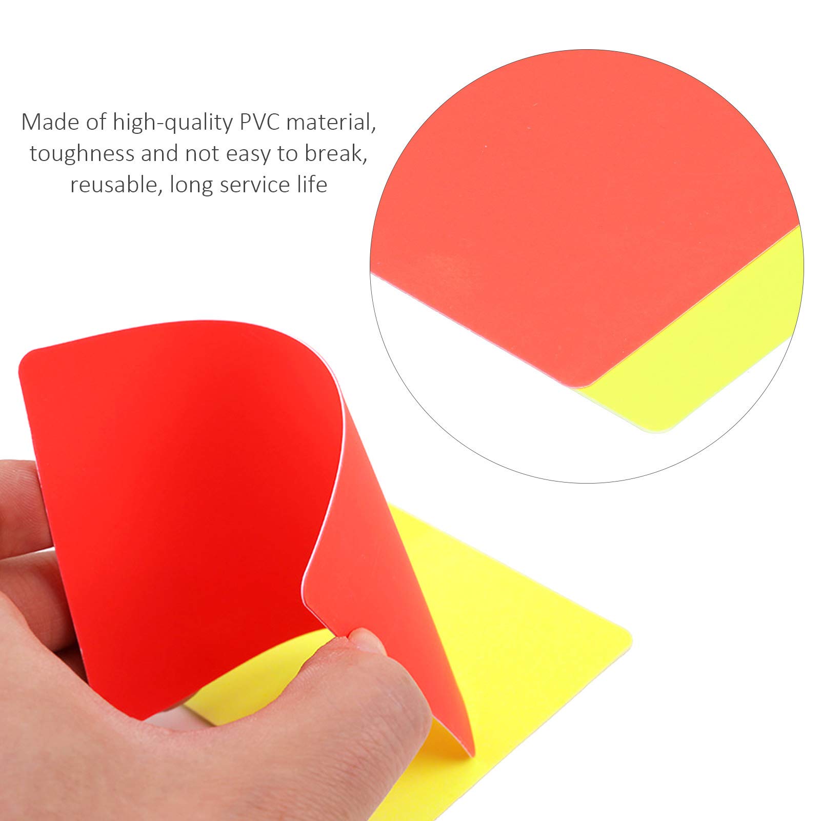 Professional Soccer Referee Red & Yellow Card Set - 5-Piece Football Warning & Ejection Cards for Games & Training | Essential Referee Gear for Matches, Leagues & Youth Sports