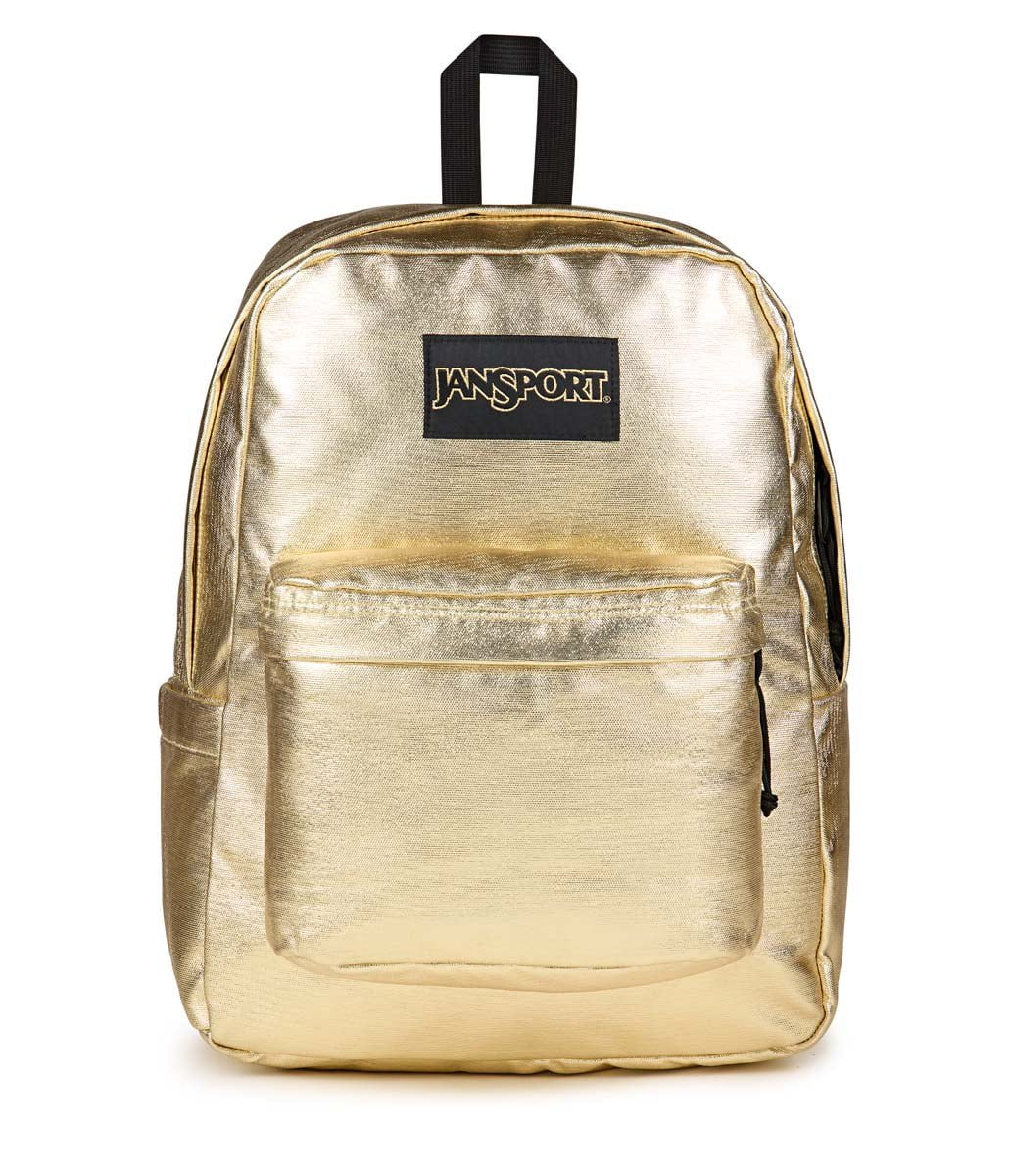 JanSport SuperBreak Plus FX Backpack - Lightweight Laptop Backpack for School & Travel, Surreal Shine Gold Color, Durable & Water-Resistant - Perfect for College, Work & Everyday Use