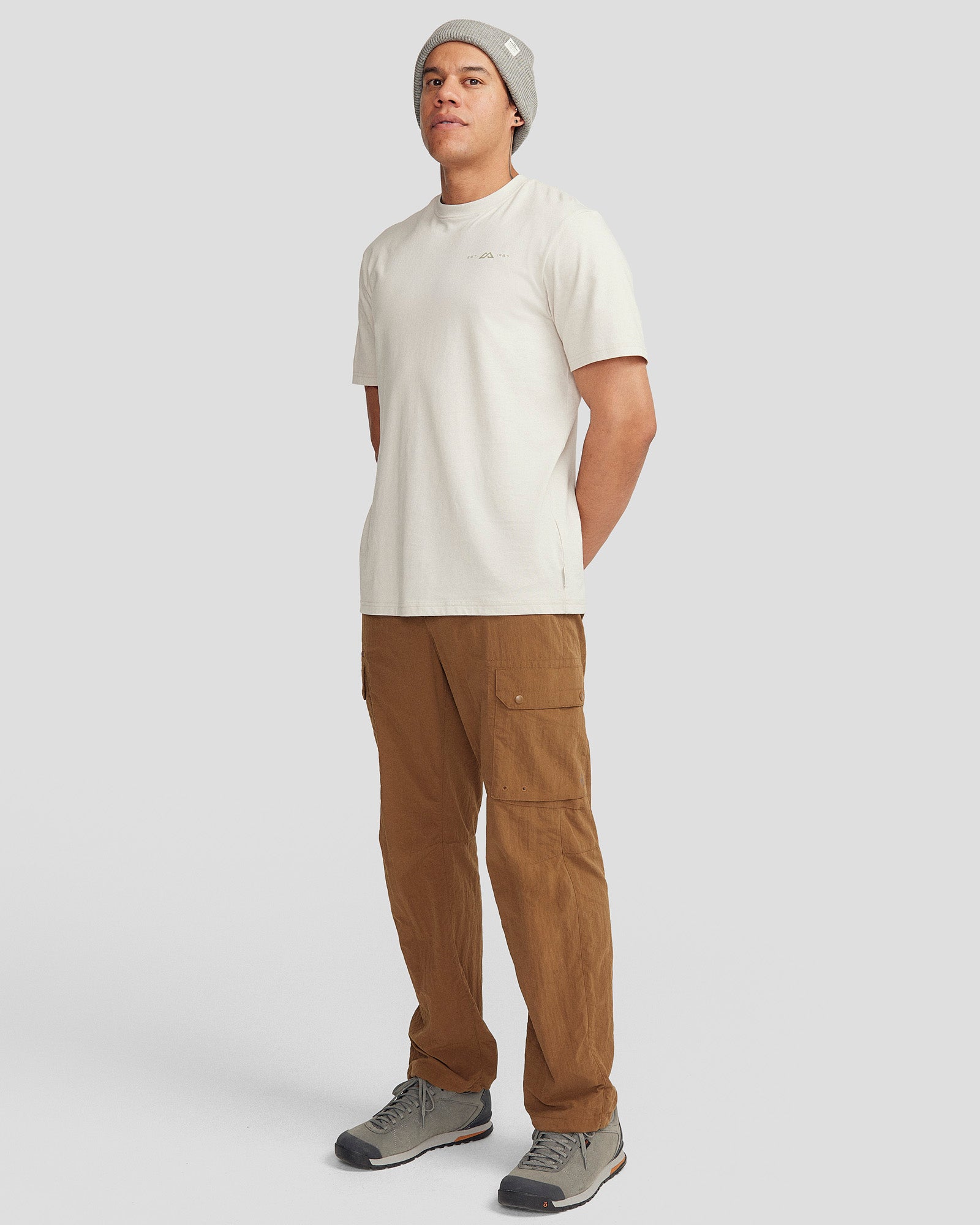 Men's Mountain Camo Organic Cotton T-Shirt - Eco-Friendly Casual Wear for Outdoor Adventures & Hiking