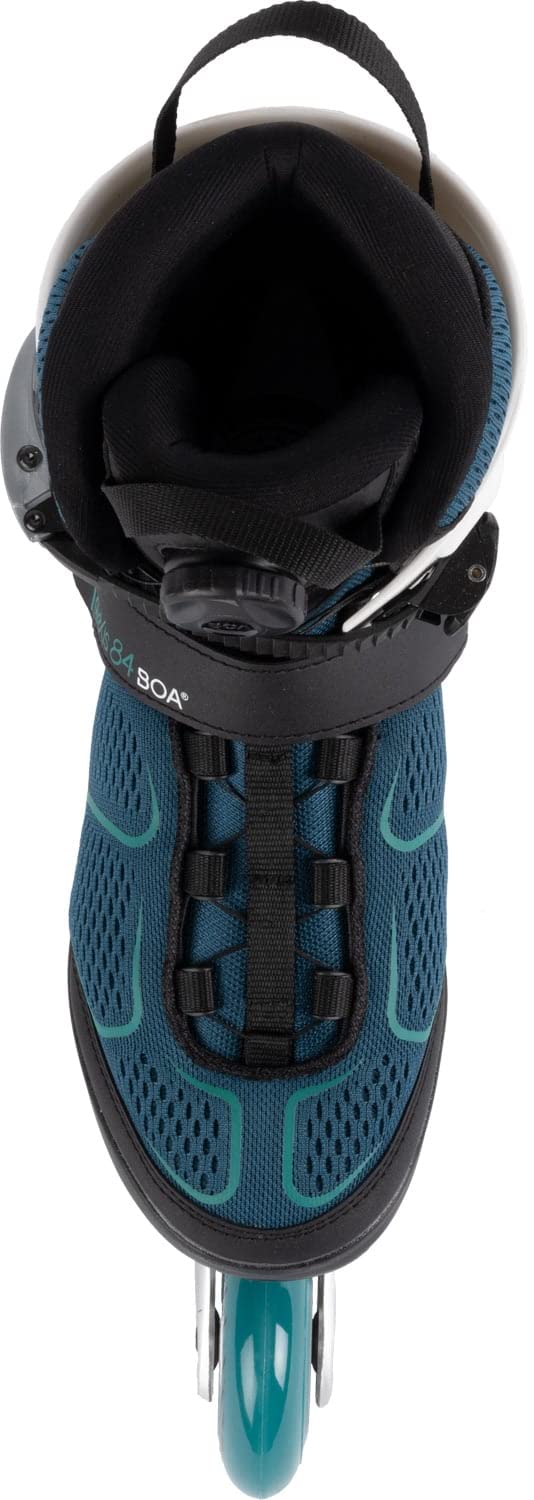 K2 Alexis 84 Boa Teal Women's Inline Skates - Comfortable & Adjustable for Outdoor Fitness, Rollerblading & Recreation