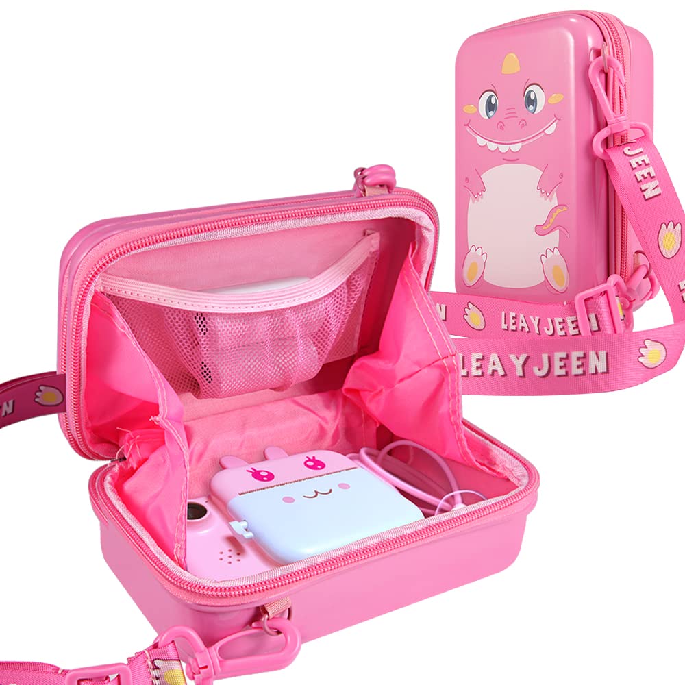 Leayjeen Kids Camera Case - Compatible with Dragon Touch, MINIBEAR, VTech KidiZoom PrintCam | Protective Cover for Kids Digital Camera, Video Camera & Instant Print Camera Accessories (Case Only) - Perfect for Travel, Birthday Gifts & School Activities