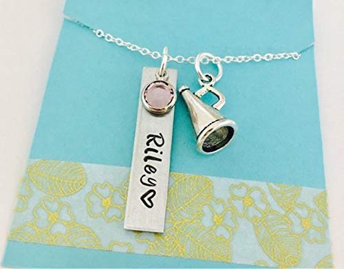Custom Cheerleader Name Necklace - Personalized Cheer Jewelry Gift for Athletes - Perfect for Games, Competitions & Team Spirit Accessories