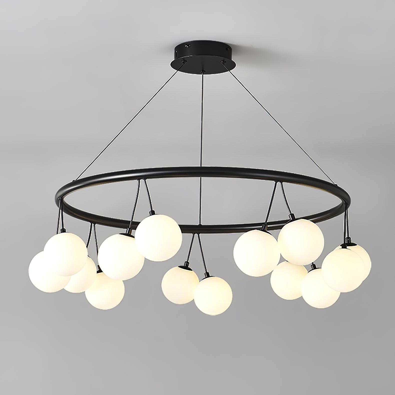 Heronia Crystal Chandelier - Elegant Modern Ceiling Light Fixture for Dining Room, Living Room & Bedroom | Dimmable LED Lighting for Home Decor & Wedding Events