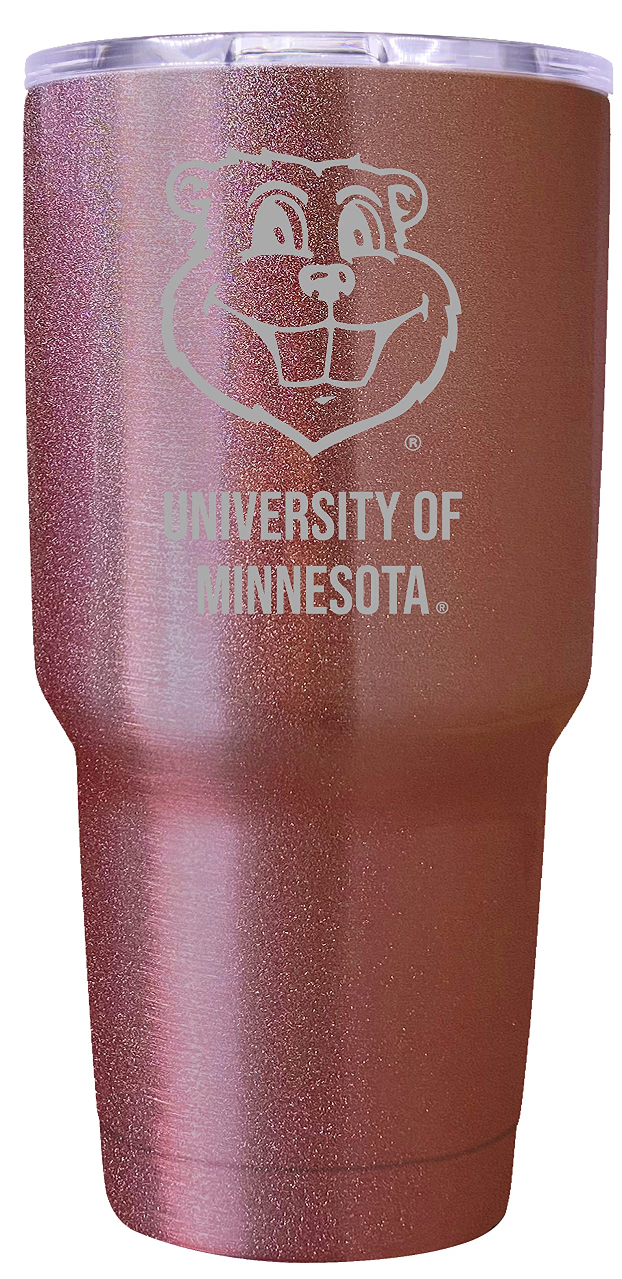 Official Minnesota Gophers 24oz Insulated Tumbler with Rose Gold Etching - Double Wall Vacuum Stainless Steel Travel Mug for Hot & Cold Drinks - Perfect for Game Day, Office, Camping & Outdoor Activities