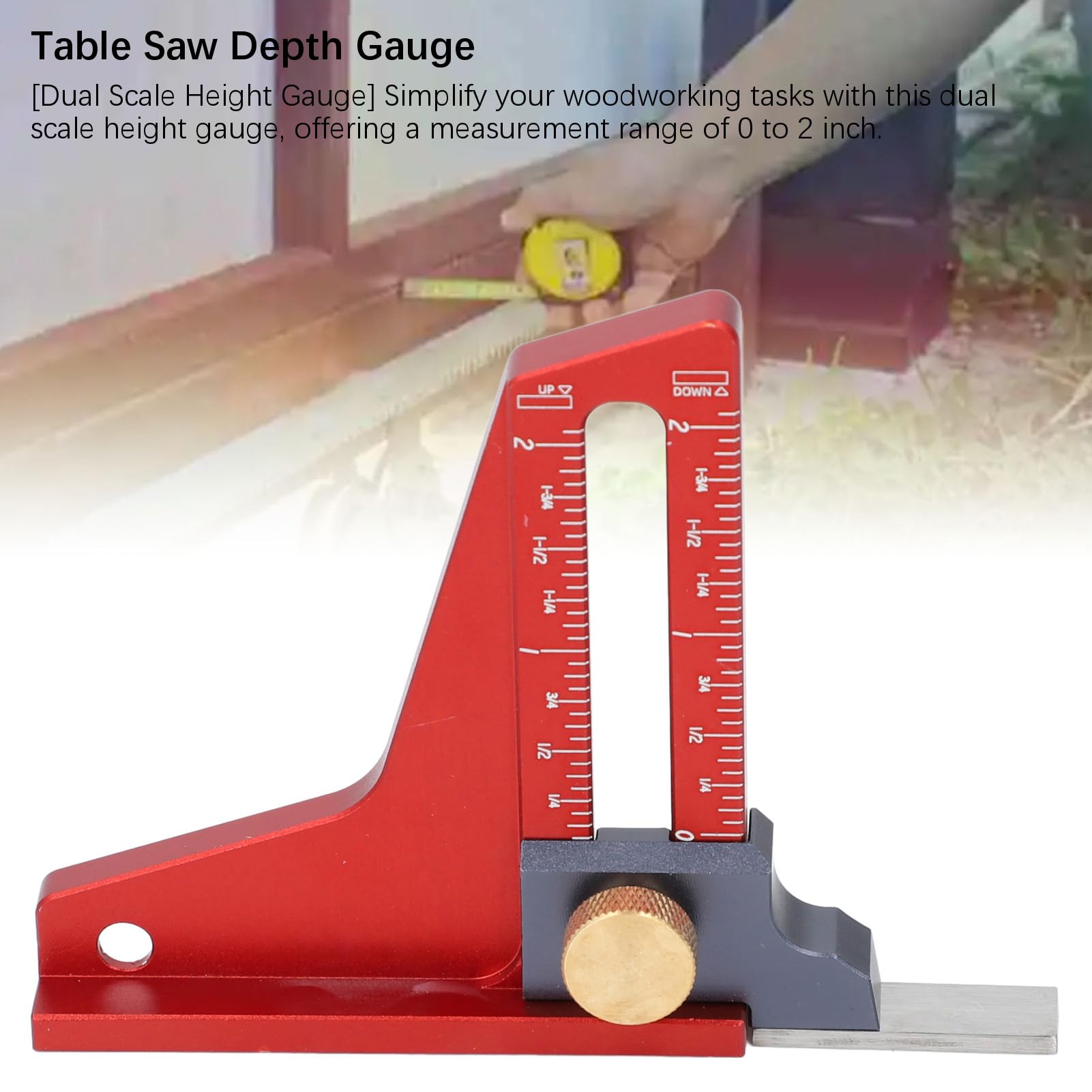 0-2 Inch Table Saw Depth Ruler - Woodworking Measurement Tool for Saw Table & Trimming Machine | Precision Woodworking Projects