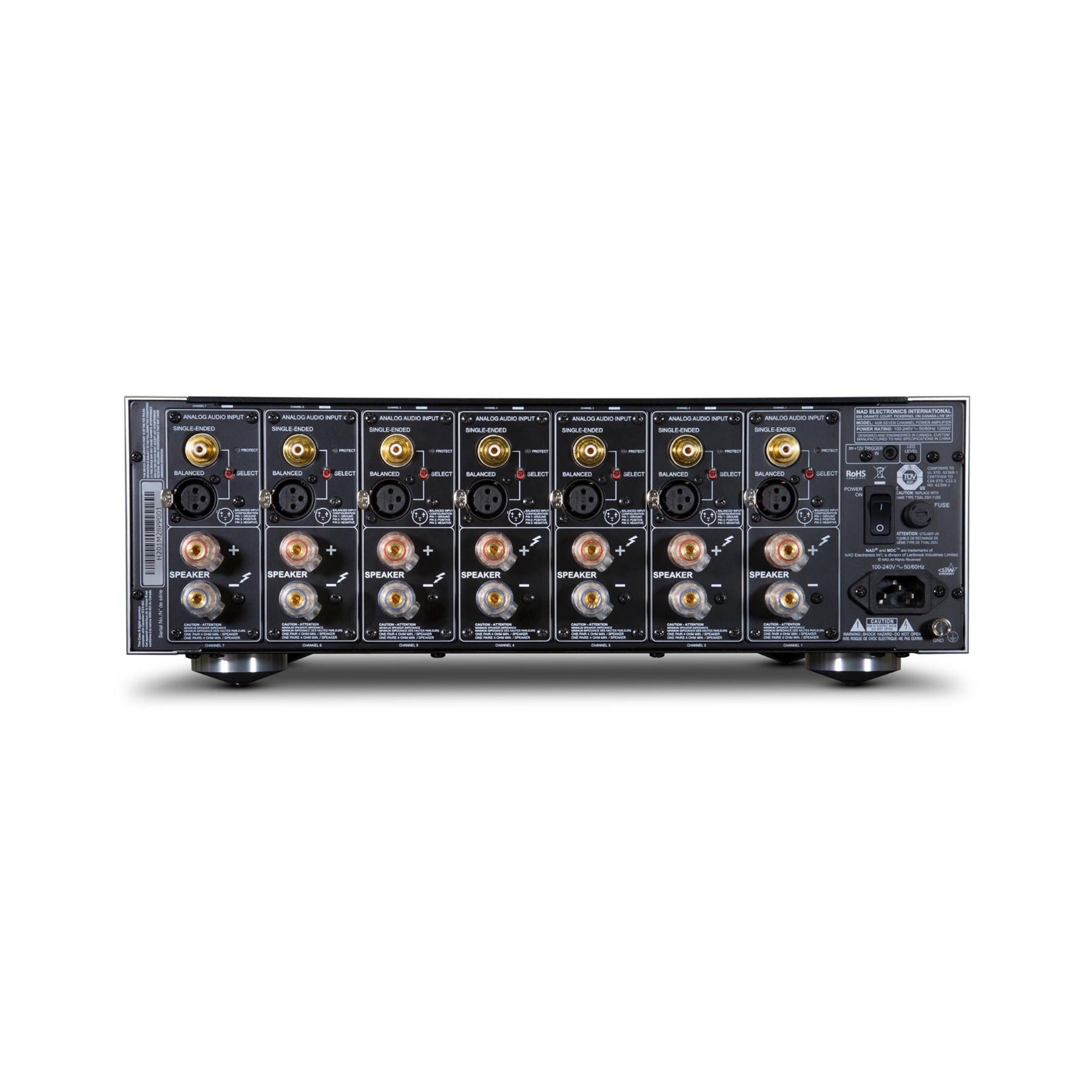 NAD M28 7-Channel Power Amplifier - High-Performance Home Theater & Audio System for Movies, Music & Gaming