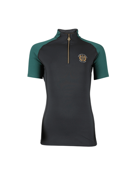 Aubrion Team Young Rider Short Sleeve Base Layer Shirt - Moisture Wicking & Breathable for Equestrian Riding & Outdoor Activities