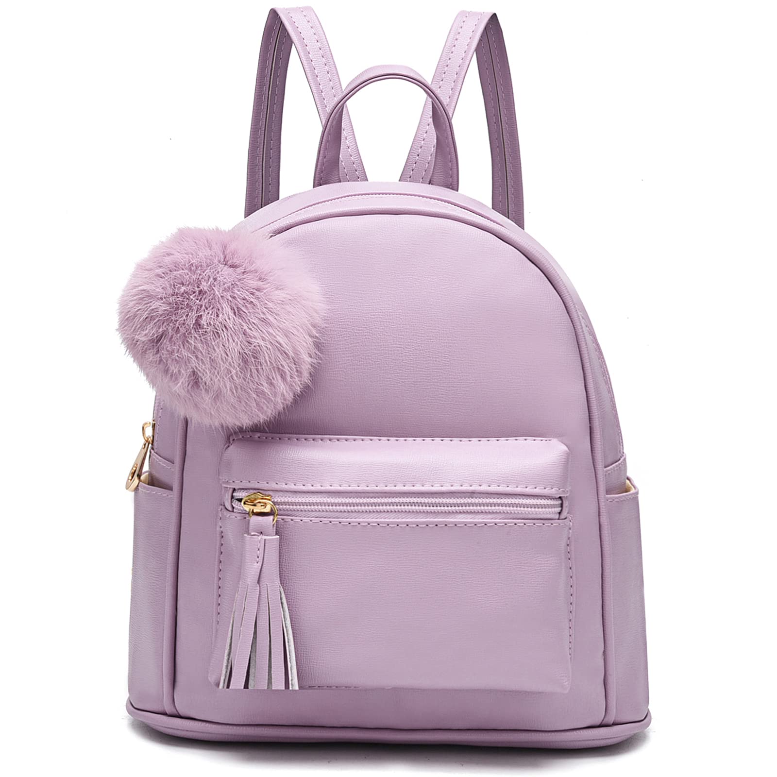 IHAYNER Mini Backpack Purse for Women & Teens - PU Leather Shoulder Bag with Charm Tassel, Cute Small Backpack for School, Travel & Everyday Use