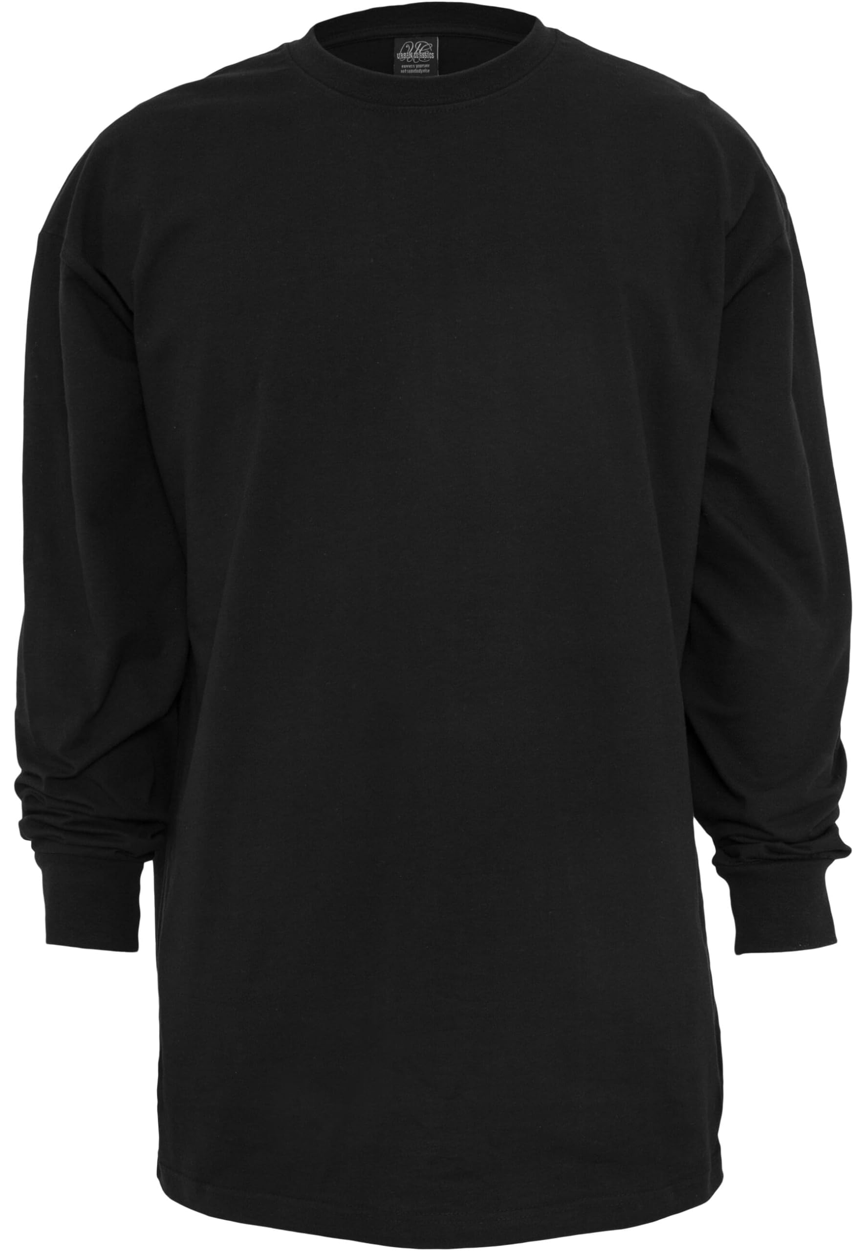 XXL Black Long Sleeve Tall Tee for Men - Comfortable Oversized Fit for Casual Wear, Street Style & Layering