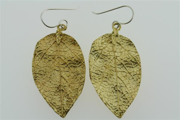 Handmade Brass Leaf Earrings for Women - Elegant Nature-Inspired Jewelry for Everyday Wear & Special Occasions