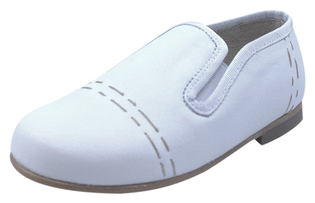 Luccini Boys COSMOS Piso Point Natural Loafer Shoes - White | Comfortable & Stylish Casual Loafers for Kids | Perfect for School, Parties & Everyday Wear