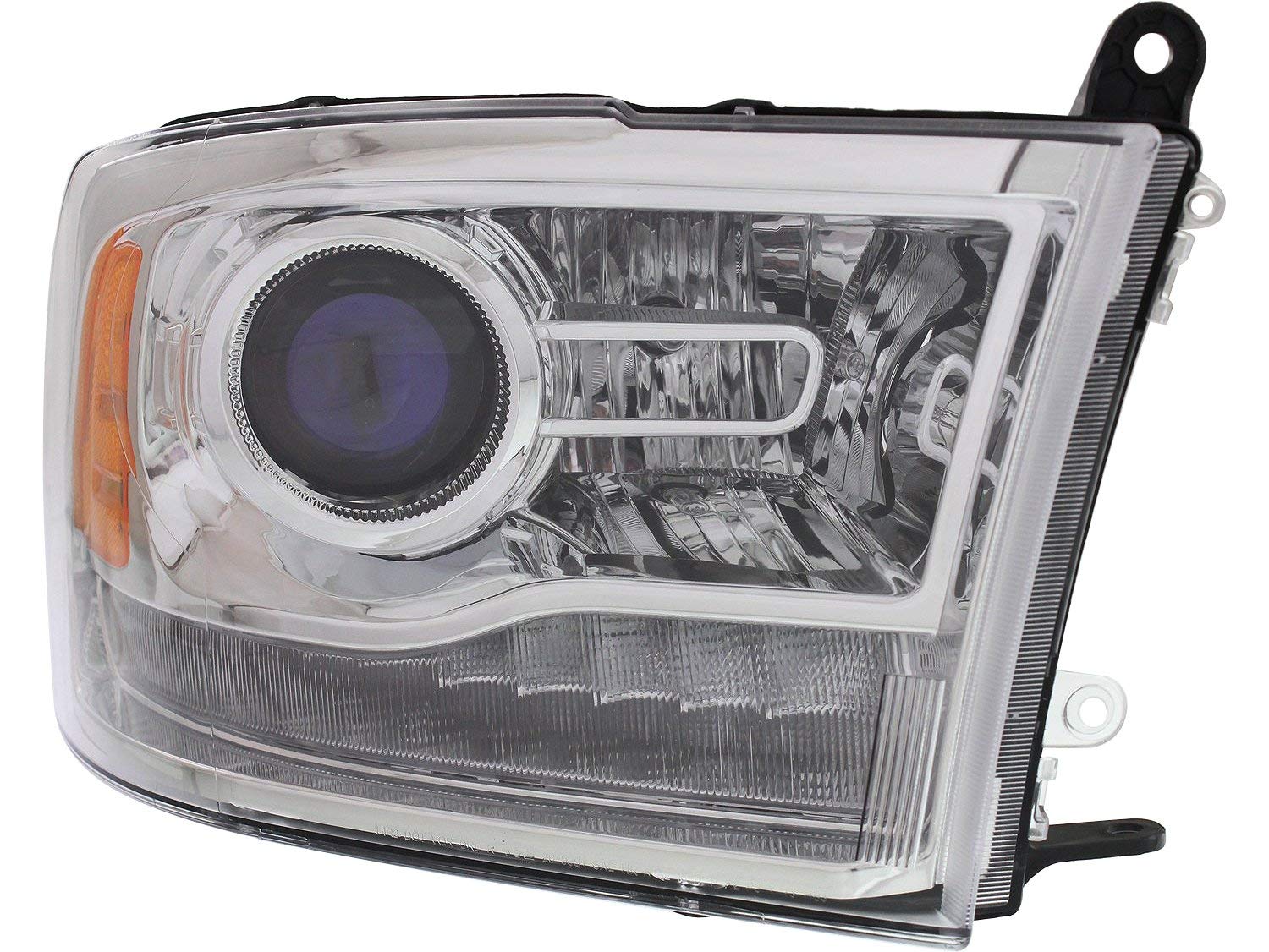 Evan Fischer Replacement Headlight Assembly for Ram 1500 2013-2015 & 2500 | Driver & Passenger Side | Halogen Projector Headlights with Bulbs | OEM# 68093216AB 68093217AB | Perfect for Night Driving & Off-Road Adventures