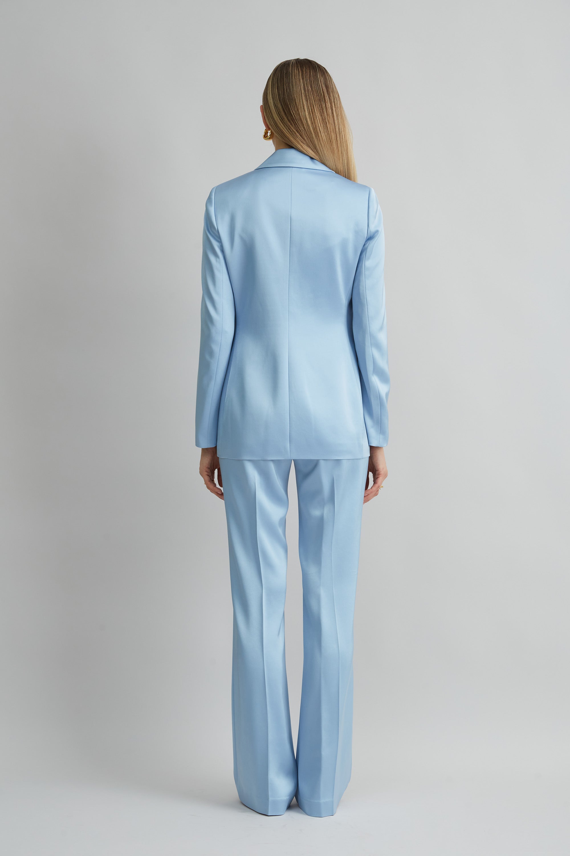 Elegant Satin Side Slit Blazer for Women - Office Wear & Evening Outfits - Perfect for Business Meetings, Parties & Special Occasions