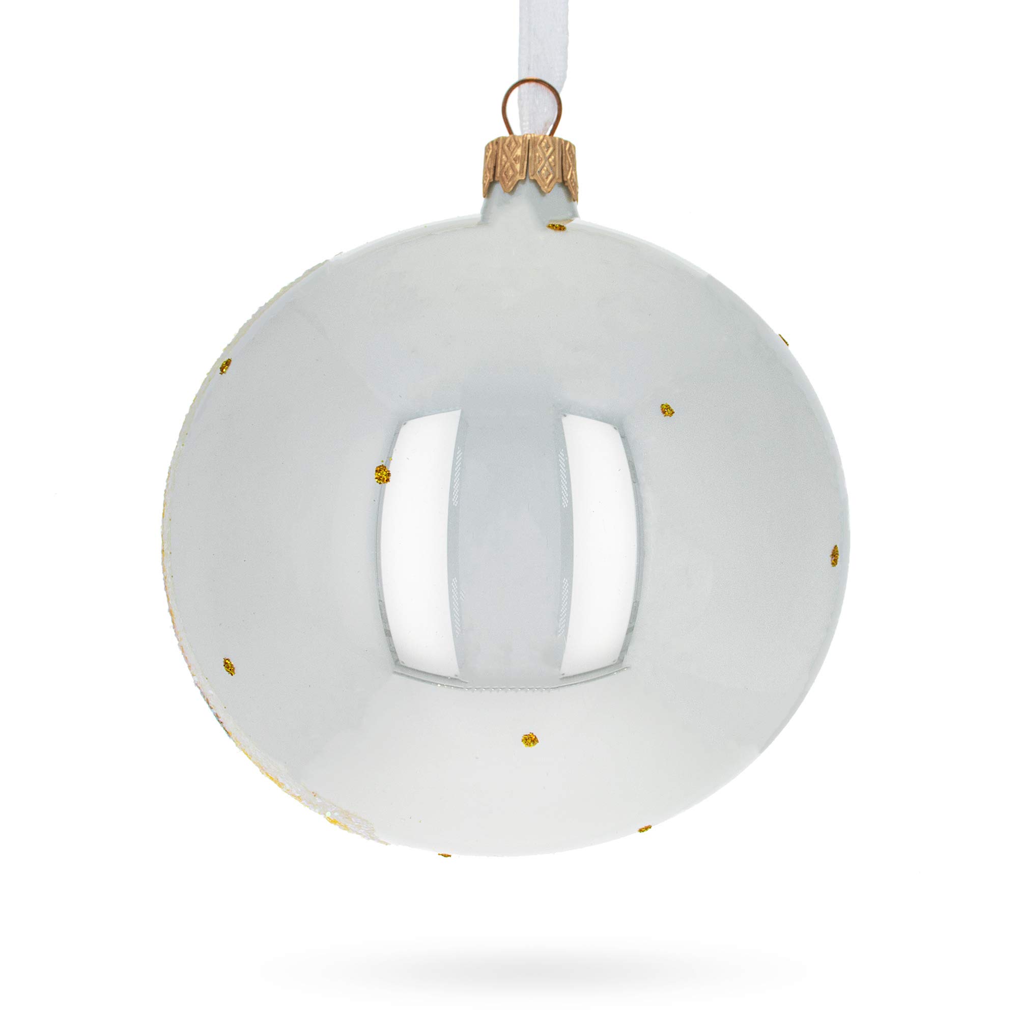 4 Inch Glass Ball Floral Vase Christmas Ornament - Elegant Holiday Home Decor for Tree, Mantel & Gift Giving